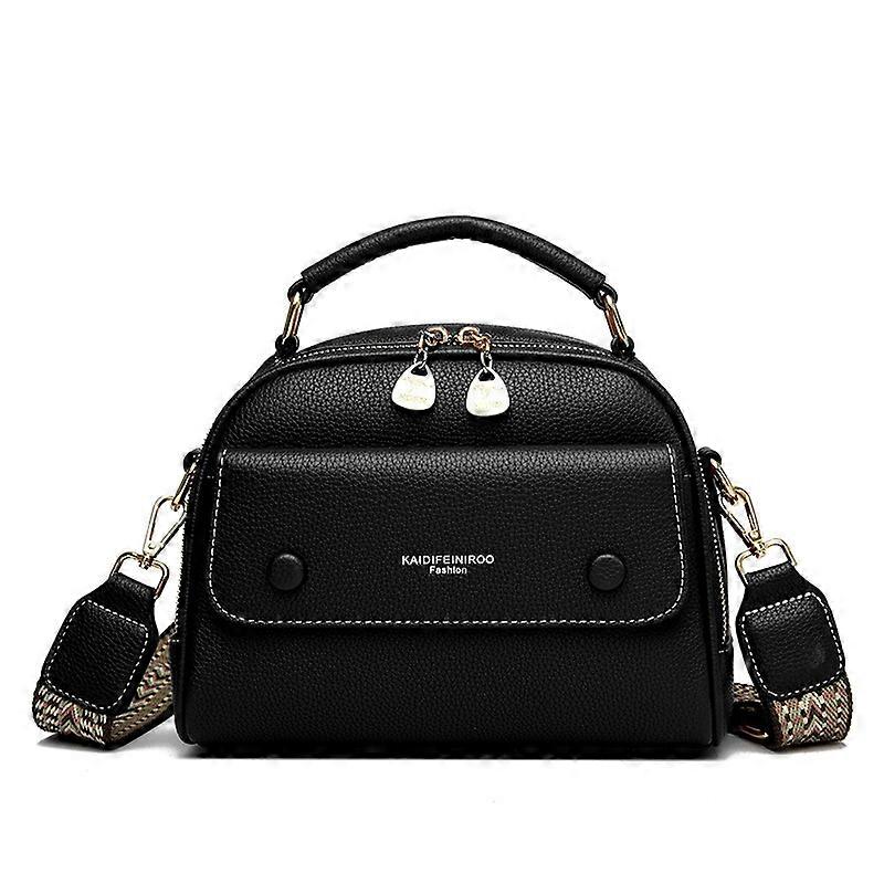 Small women's crossbody square bag with multi-pocket classification and durable PU material