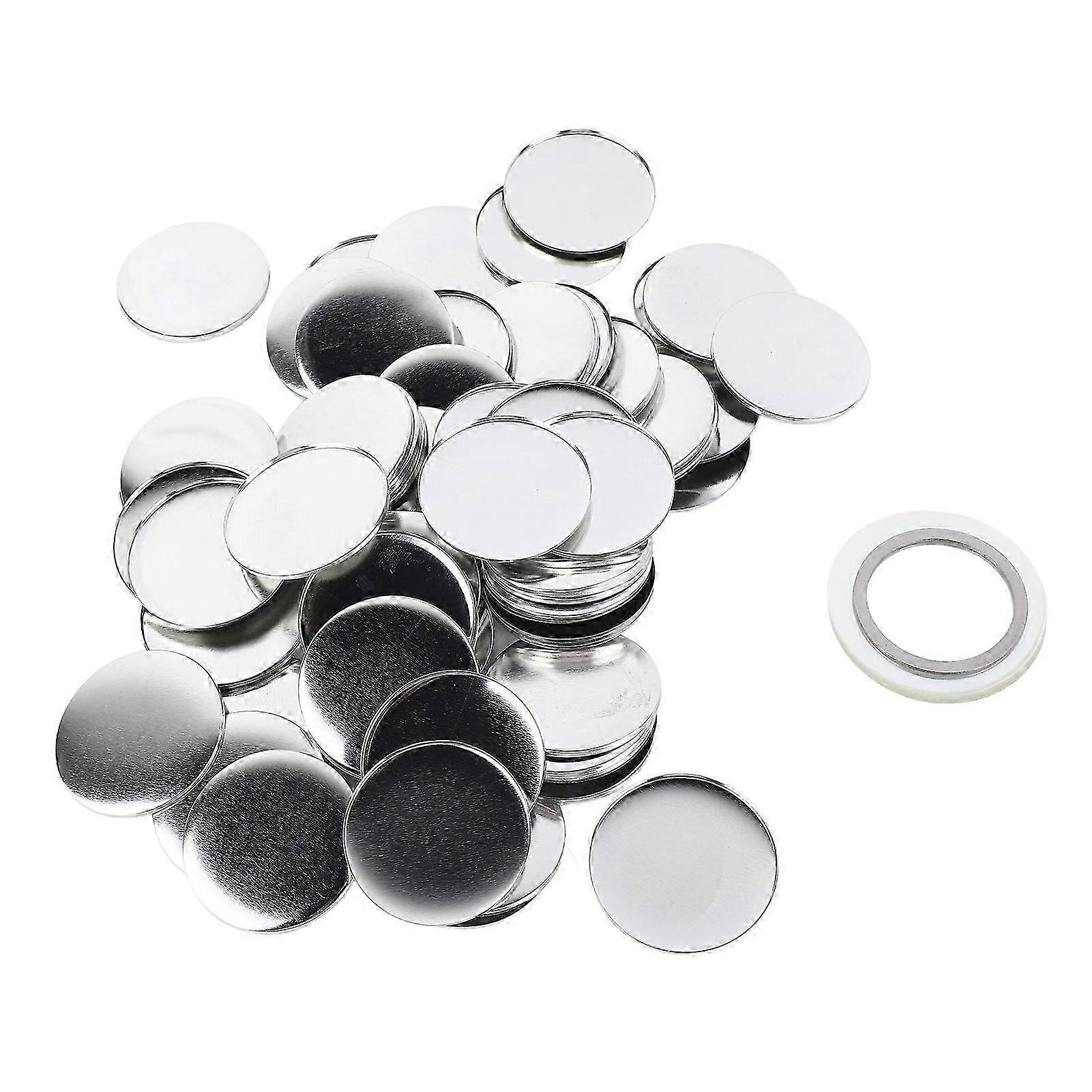 100PCS 58mm Button Maker Supplies Multipurpose Frosted Tinplate Round Badge Button Parts for Compatible Button Maker