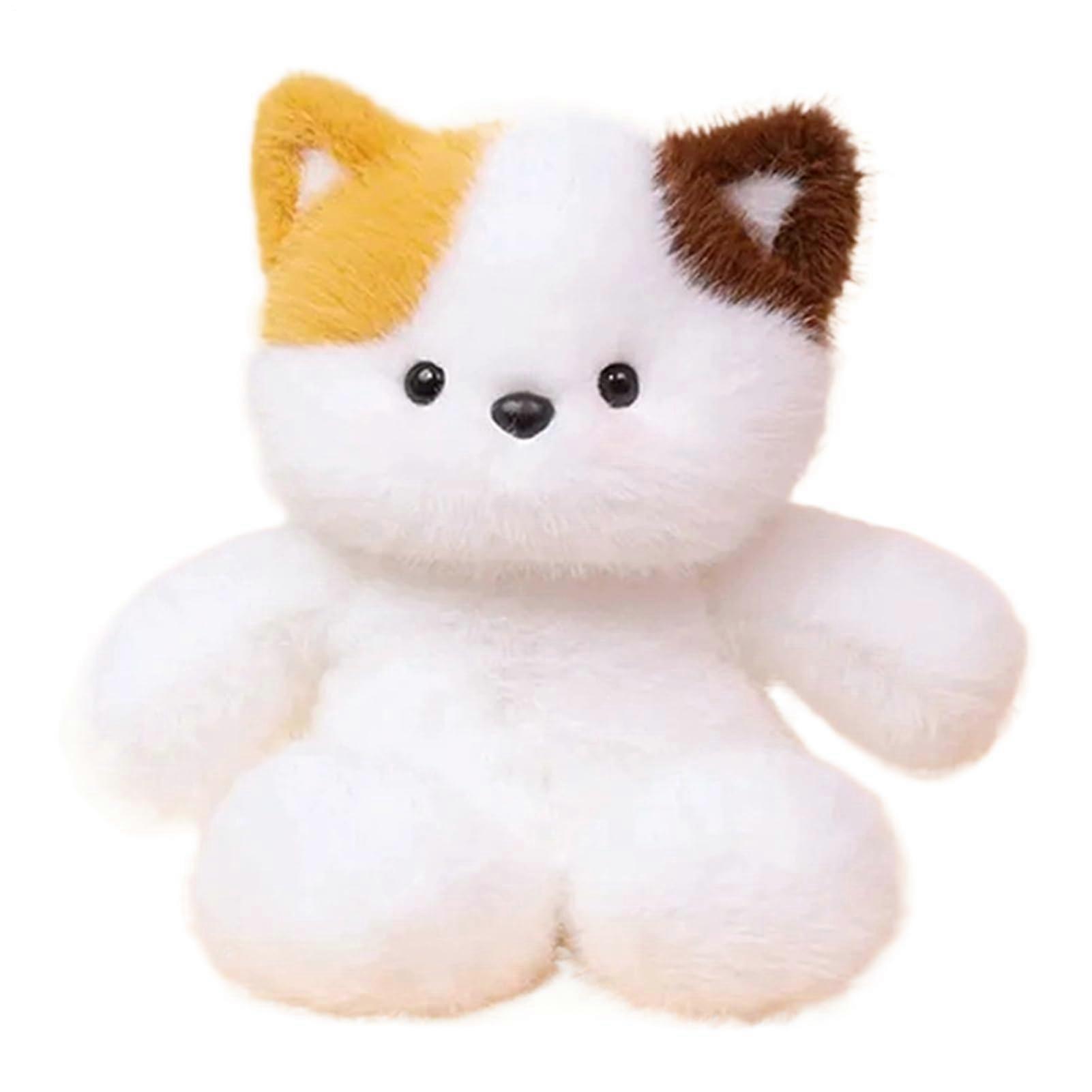 Soft stuffed animal, bear and cat cuddly plush doll, soft plush cushion decorative doll for cuddling and playing for adults, children, toddlers, knot.