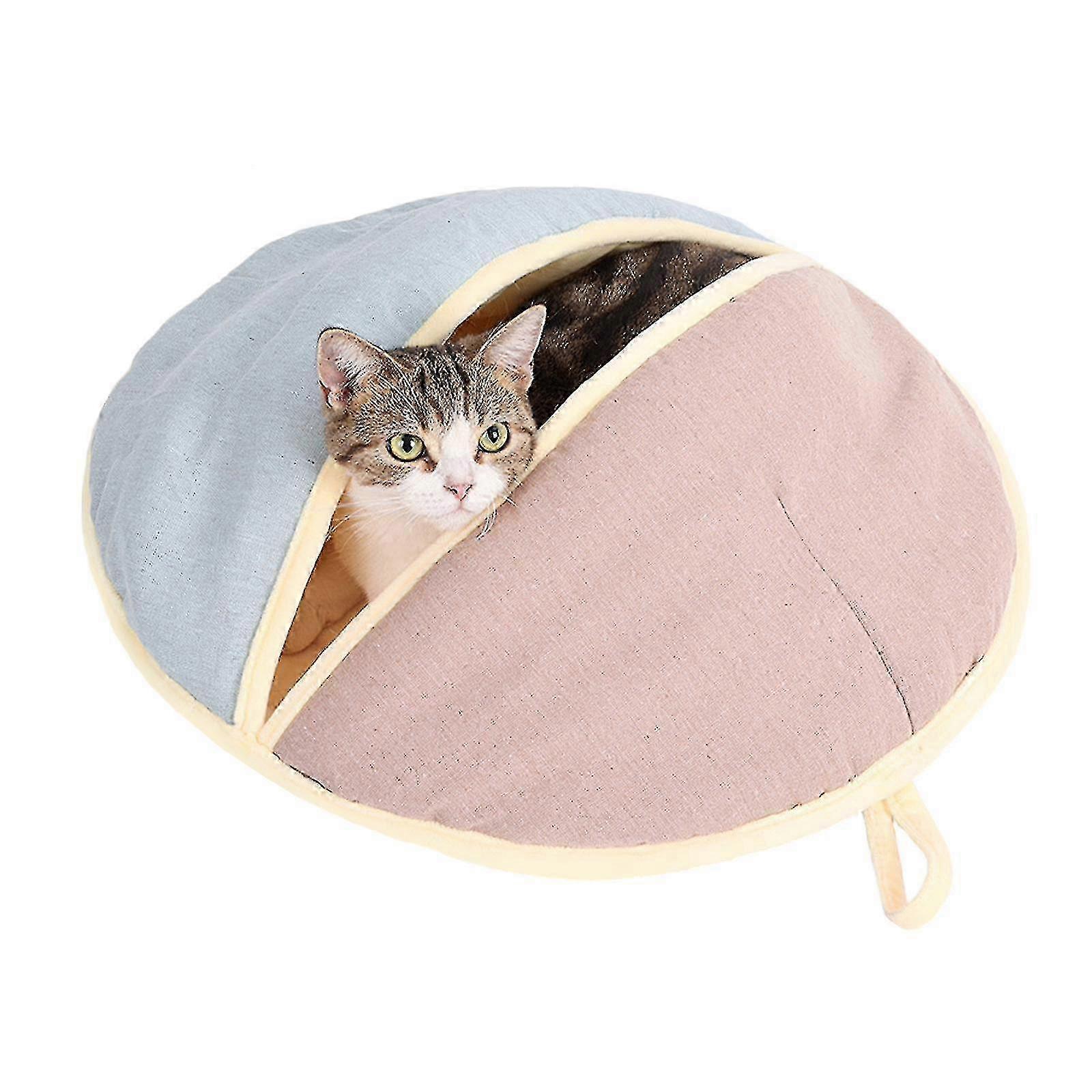 Cozy Cave Bed for Cats and Puppies, Self-Warming Design for Winter Comfort