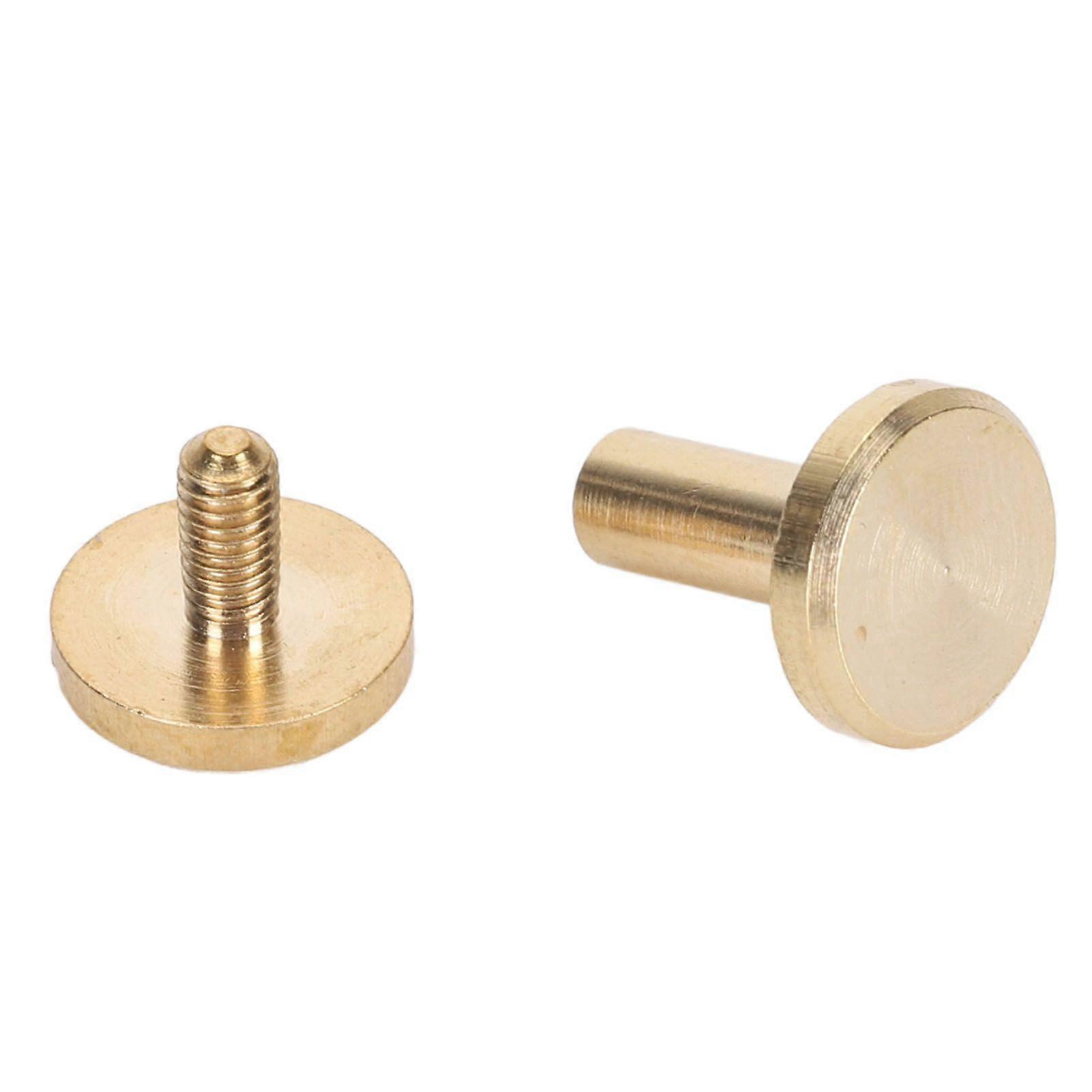 2025 Latest Model  50 Set Binding Rivet Round Flat Head Brass Slot Screw