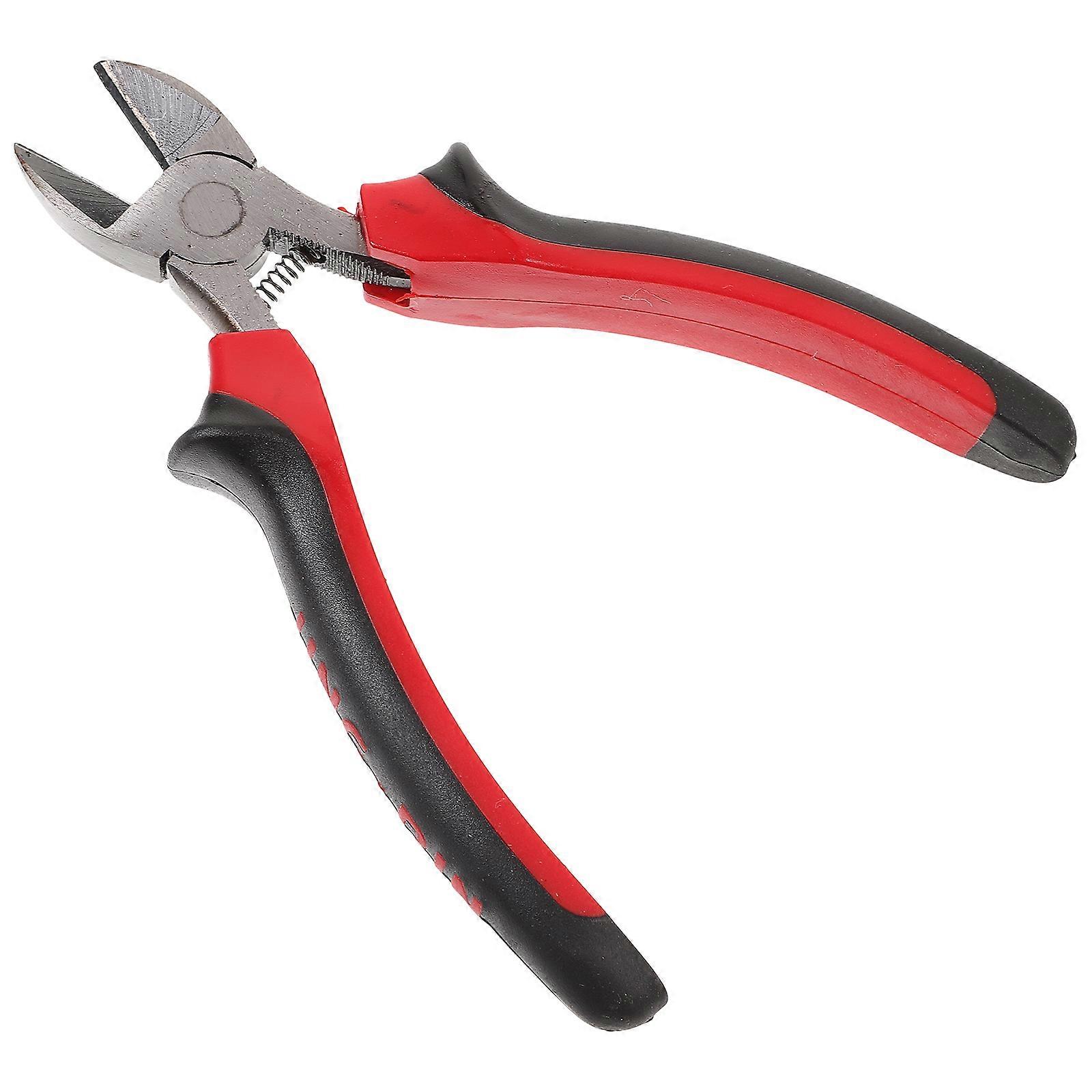 Diagonal Cutters High Leverage Angled Pliers for Repair Use Red