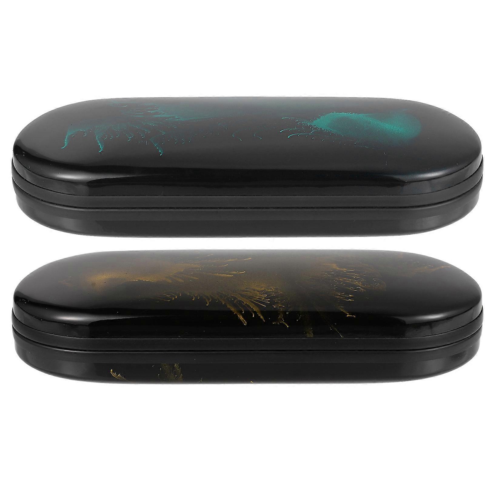 2pcs Smooth Surface Glasses Container for Sunglasses Resistance Storage Case
