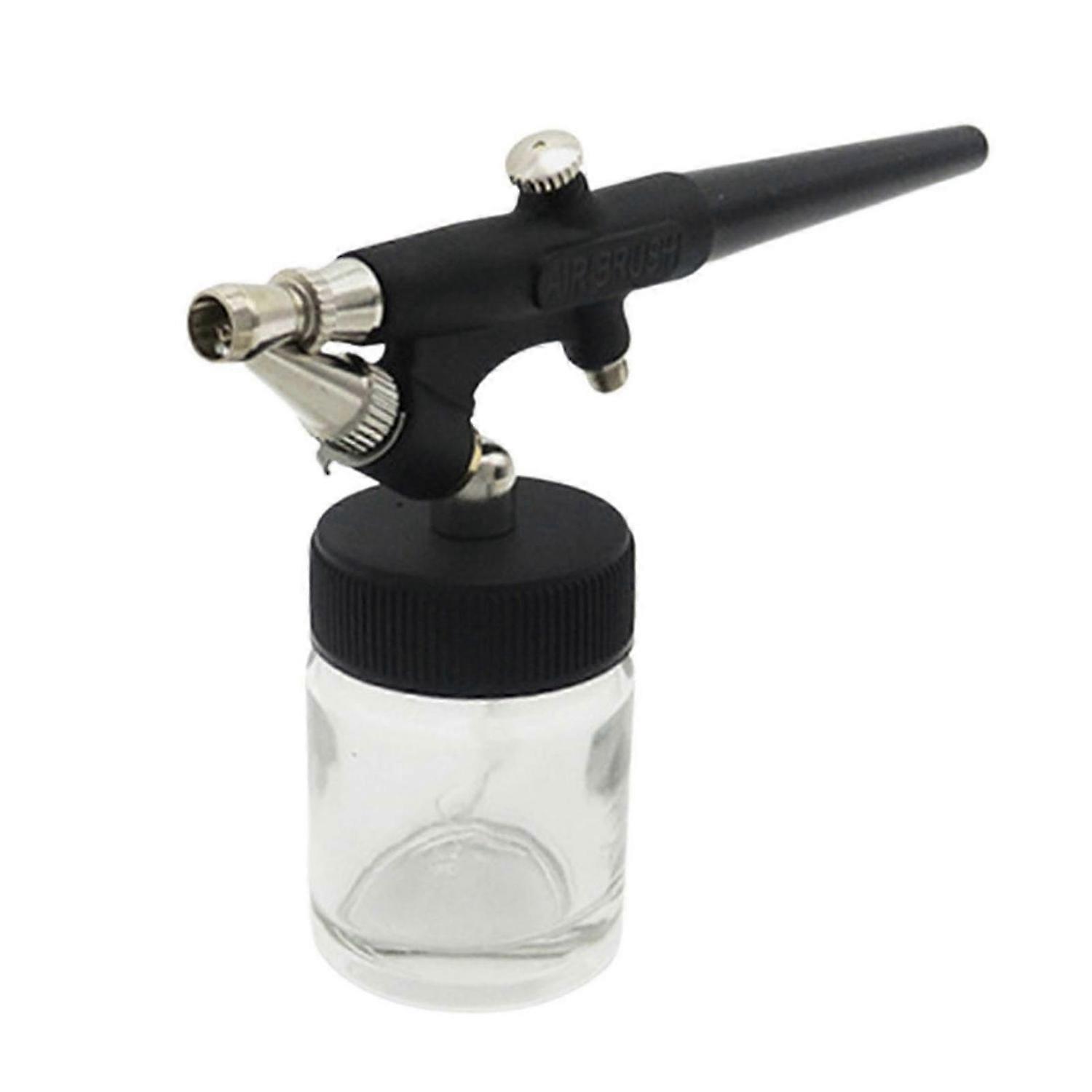 Mini Single Action Air Brush Kit Siphon Feed 0.8mm Paint Spray Gun Air Brush Kit with Hose 2cc Fluid Cups Spray Tool for Body Painting Makeup Art Mode