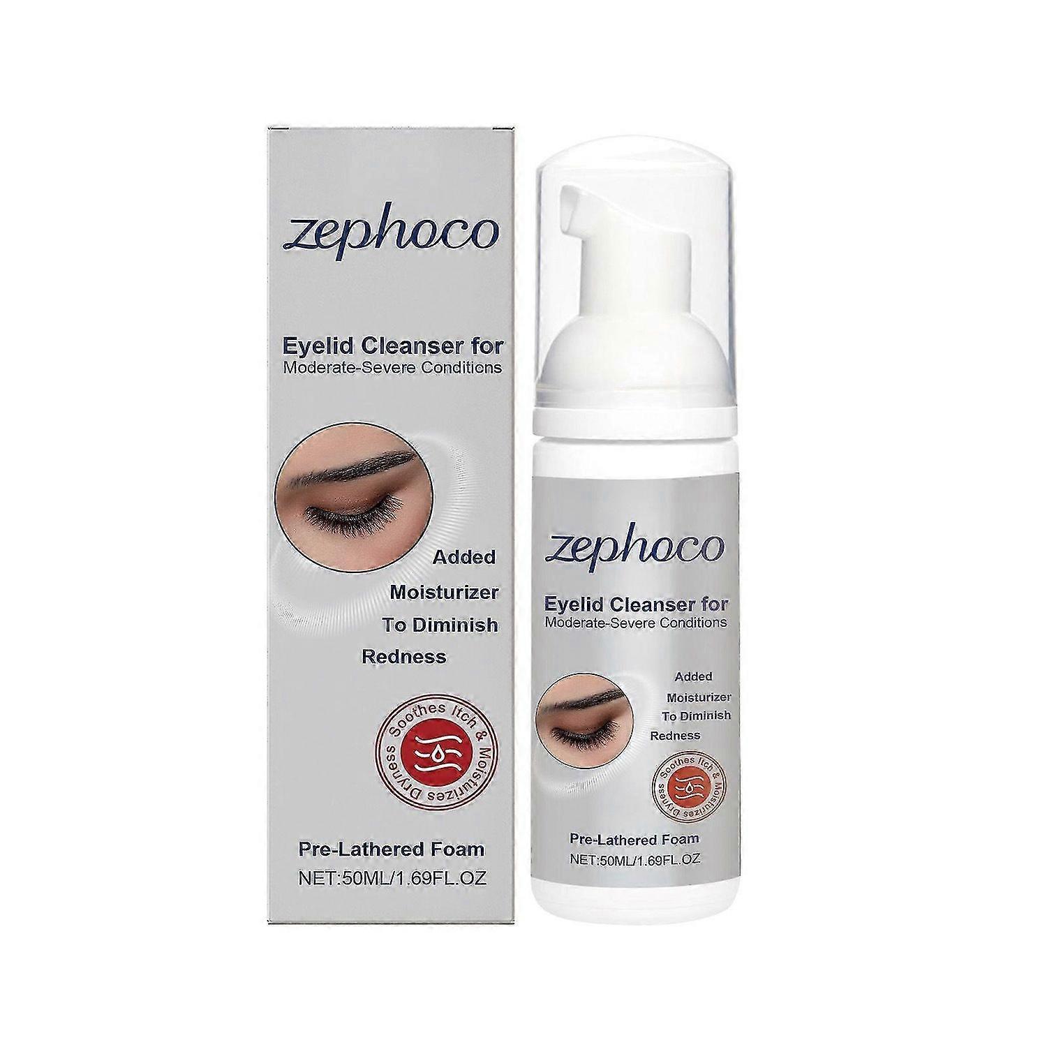 Foam Eyelid Cleanser - Foaming Eyelid Scrub - Natural pH Balanced Solution - Eyelash Extension Clean