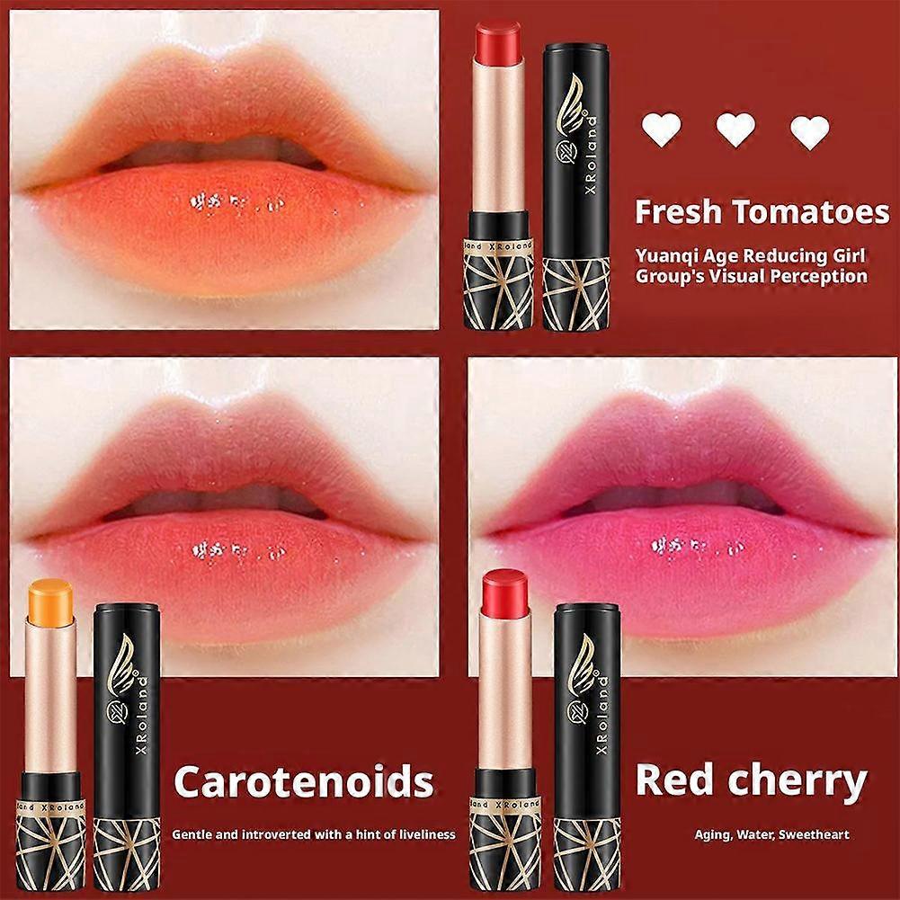 New Xuan Roland L010 Red Cherry (B) $XRoland Carotene Temperature Changing Lipstick Thousands of People Thousands of Colors Moisturizing Anti-drying