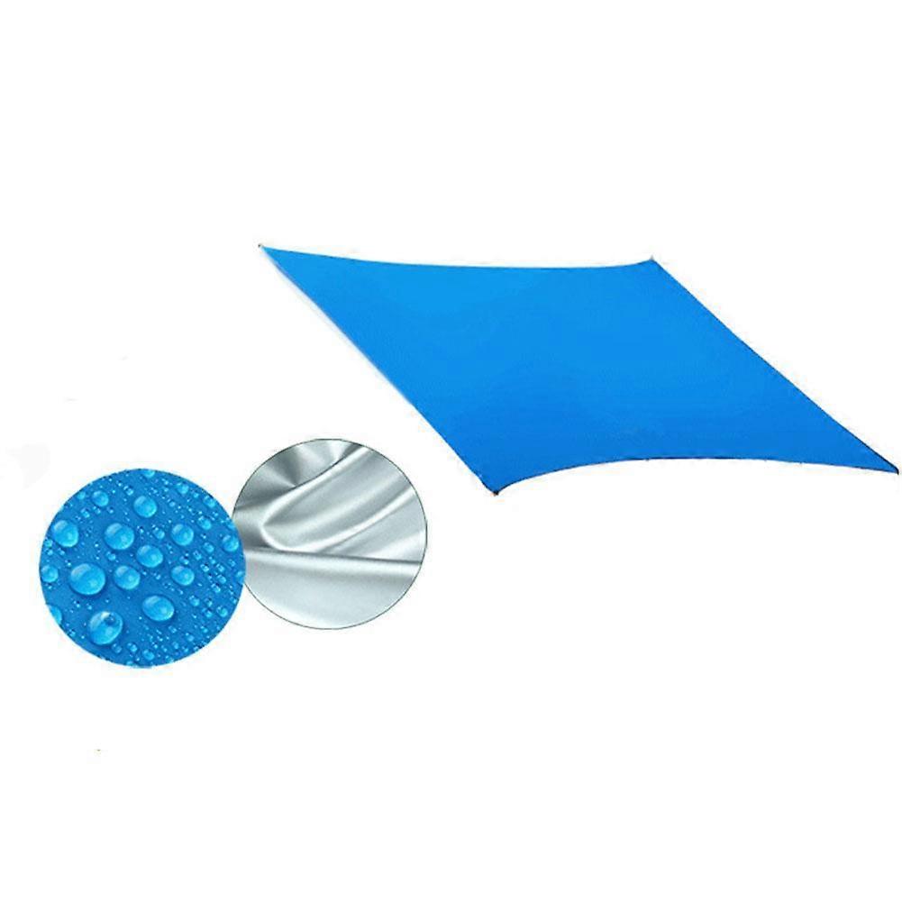 Blue 100*145CM without accessories (A)Outdoor super large canopy sunshade beach camping tent waterproof ground cloth moisture-proof mat
