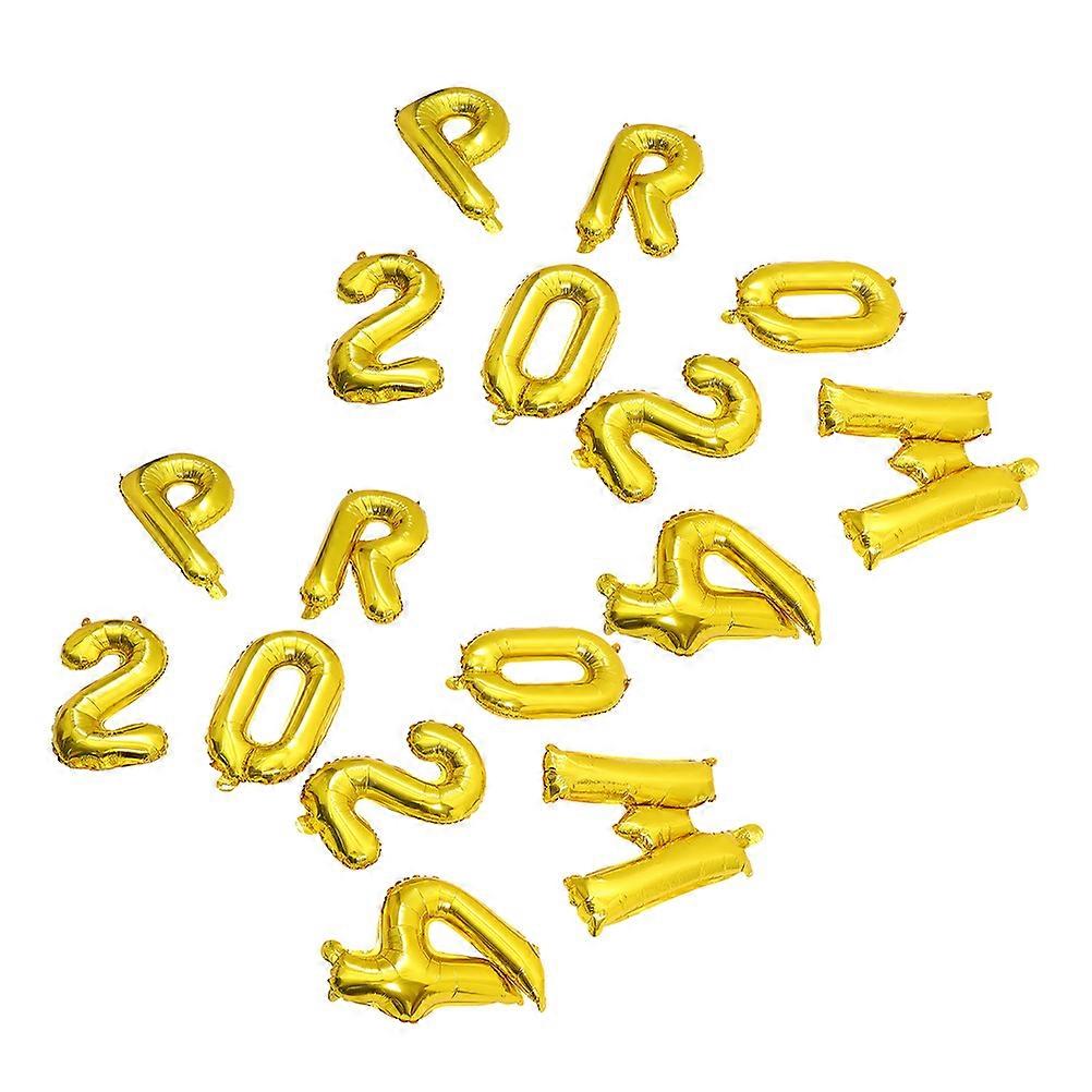 Creative Graduation Balloon Decorations Round Tabletop Centerpieces Golden Aluminum Foil 2 Sets
