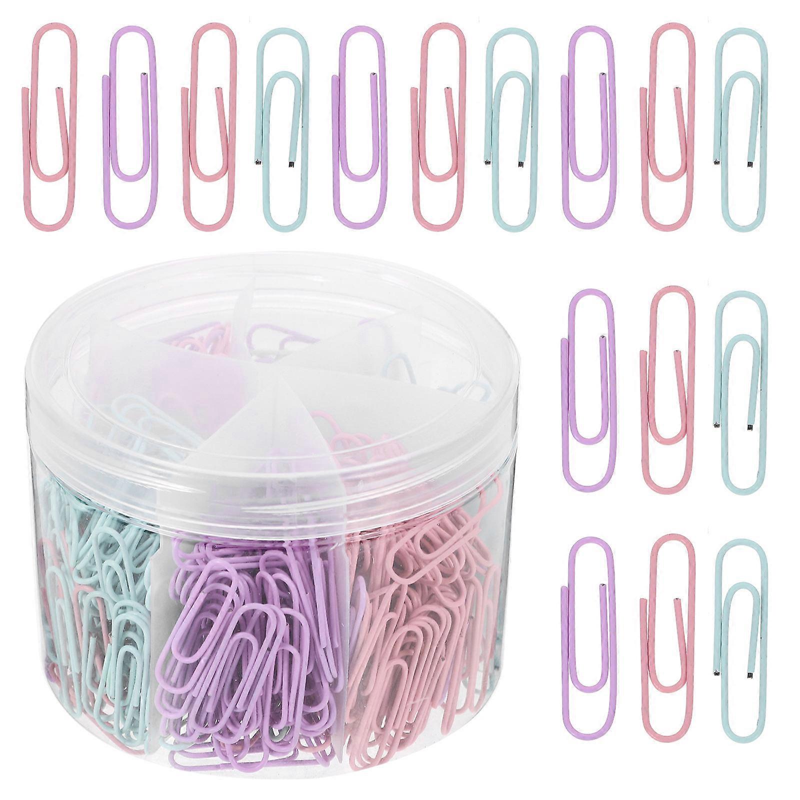 Small Office Paperclips Mini Paper Clips Document Clipping Office Use Assorted Color 540Pcs