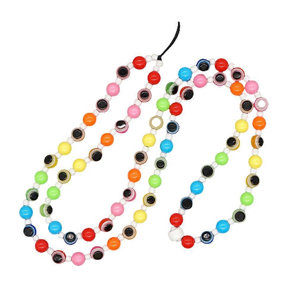 Beaded Phone Rope Phone Wristlet For Camera And Mobile Phone Circular Eyes Students 1Set