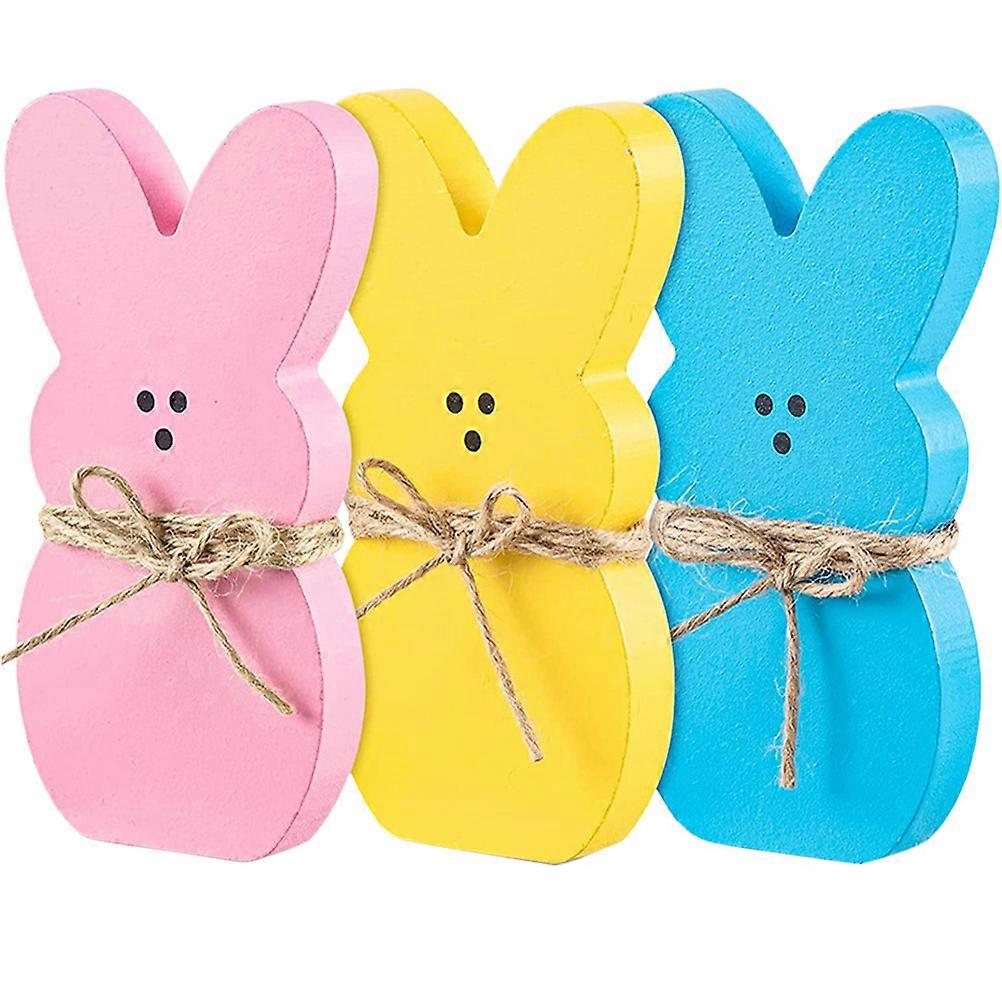 Indoor Decor Desktop Bunny Ornaments Hemp Rope Material Rabbit Shape 3Pcs