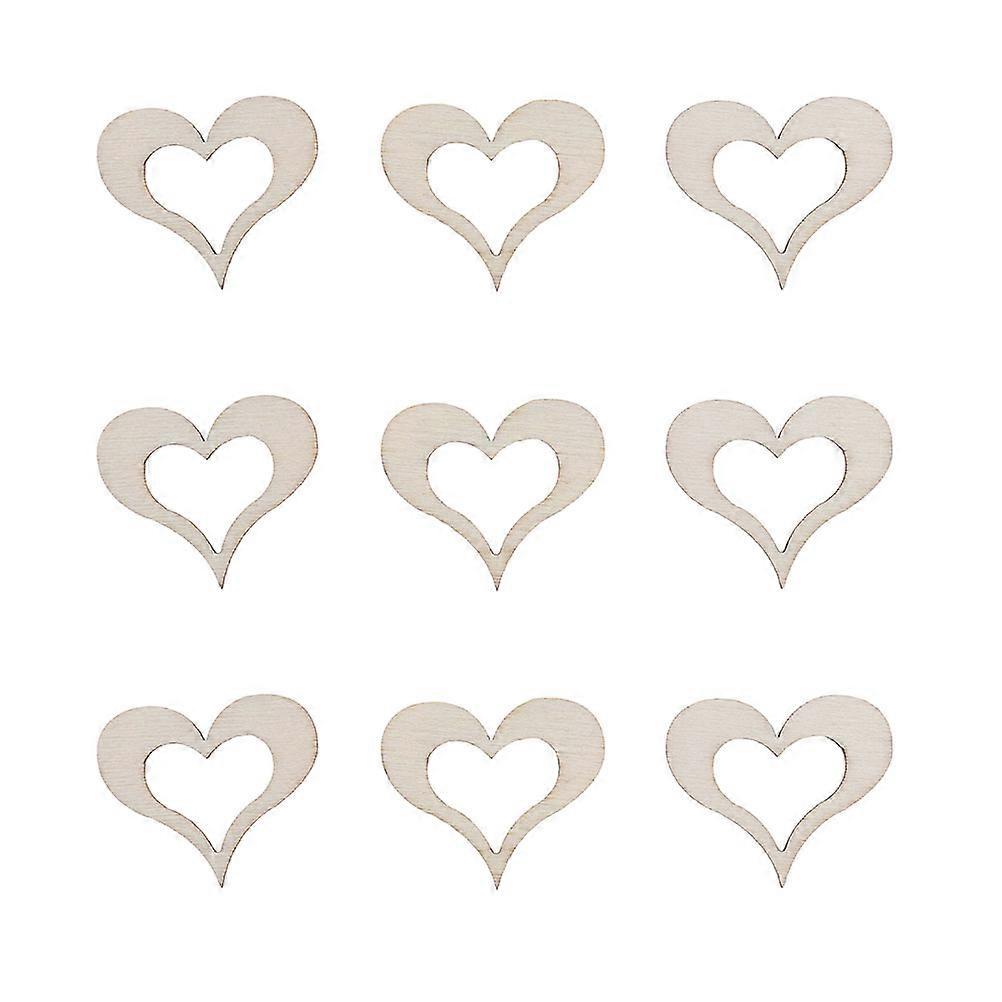 Tags For Diy Heart Shaped Wood Slices Home Decor Table Scatter Crafts Wedding 50Pack