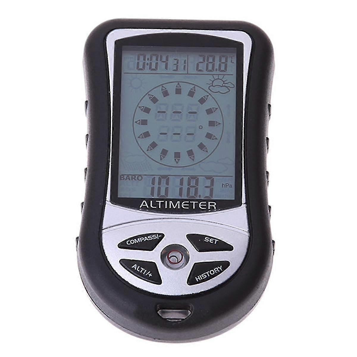 ZENGO 8-In-1 Altitude Meter Altimeter Portable Altitude Barometer for Mountain Climbing Multifunctional El