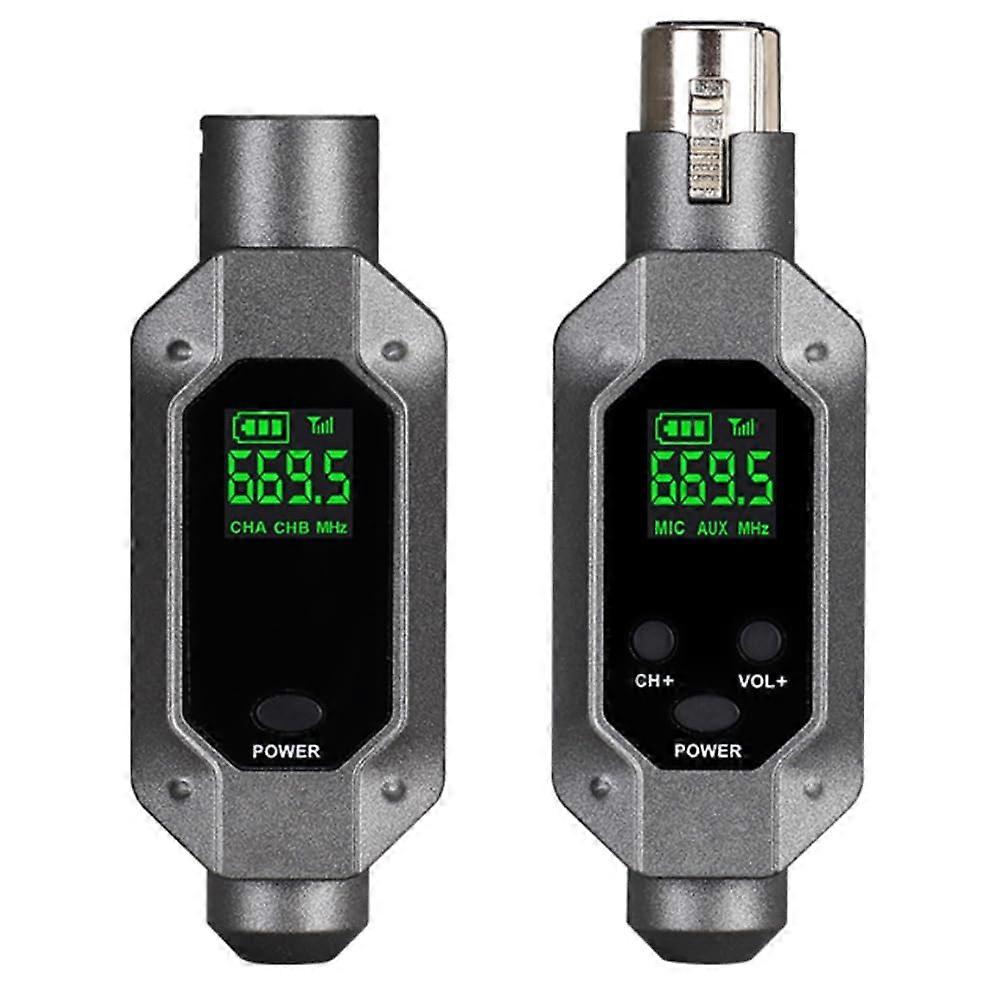 Dynamic Microphone Converter XLR Transmitter Receiver Kit for Dynamic Mixer Systems, High Fidelity, Compact Size, Easy Setup