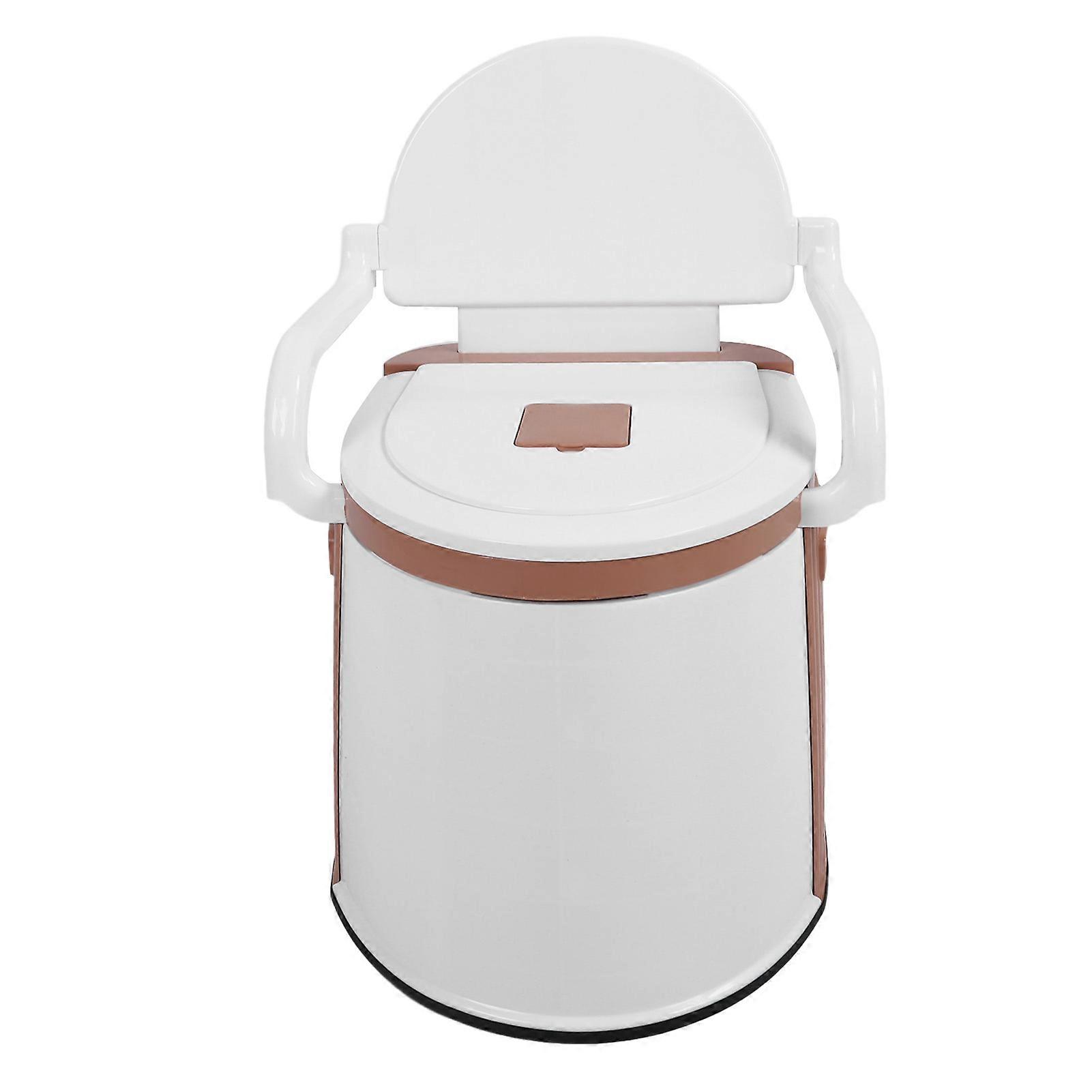Bedside Commode for Toilet Removable Armrest High Load Capacity Anti Slip Commode Chair with Bucket Tissue Box Gold