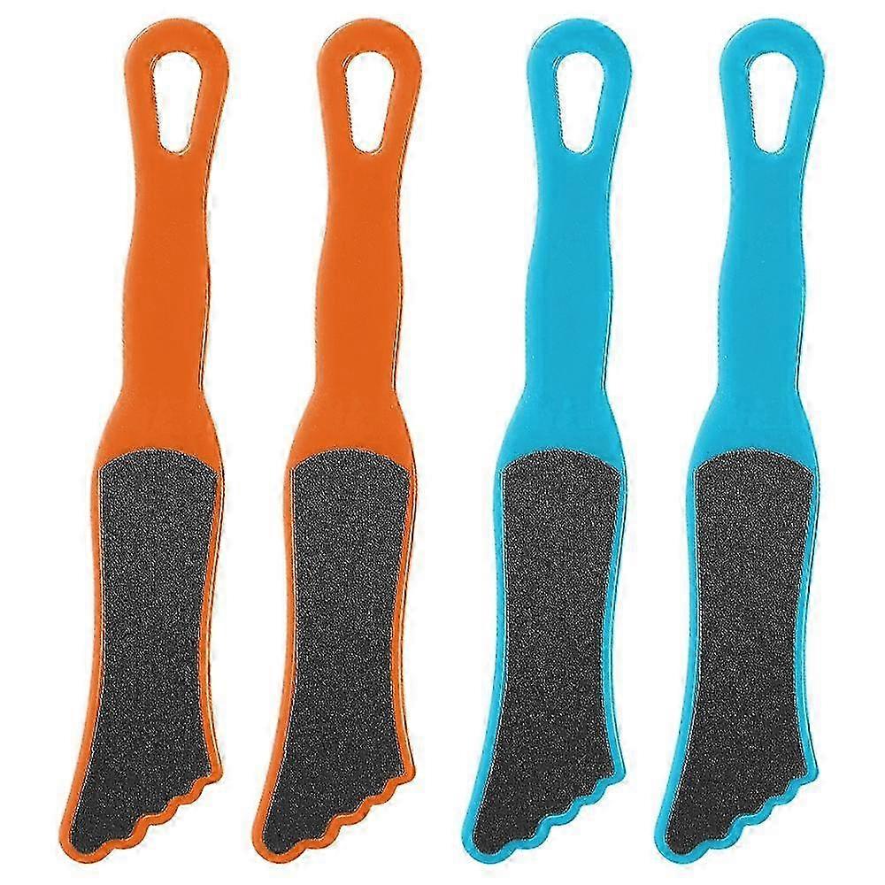 Pila piciorului (pachet de 4): 2 în 1 Peelus Remover Callus Pedichiură Stone pentru picioare și călcâie netede, Dual-Grit - style2661