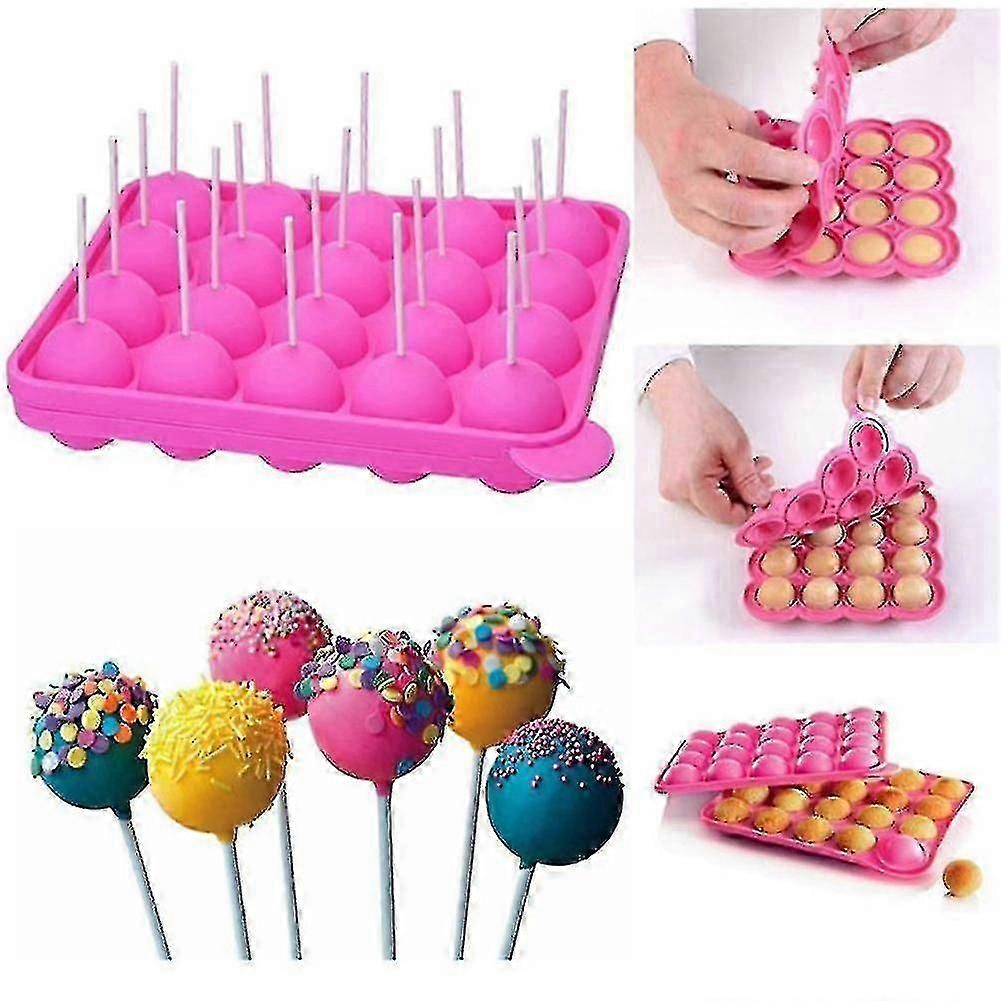 Round Candy Making Reusable Lollipop Mold Diy Tray Non Stick With