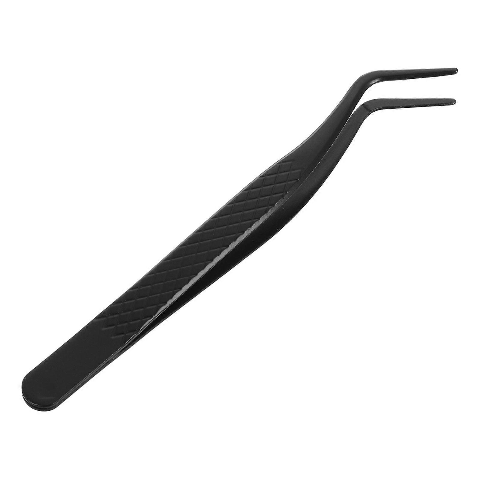 Mini Precision Eyelash Tweezers for Makeup Stainless Steel Black Lightweight and Durable 20430186