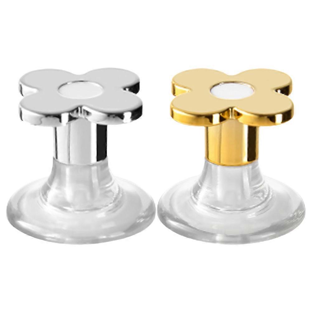 Flower Shaped Toilet Buttons Assistant Tools Creative Design Multi Color ABS Material for Home Use