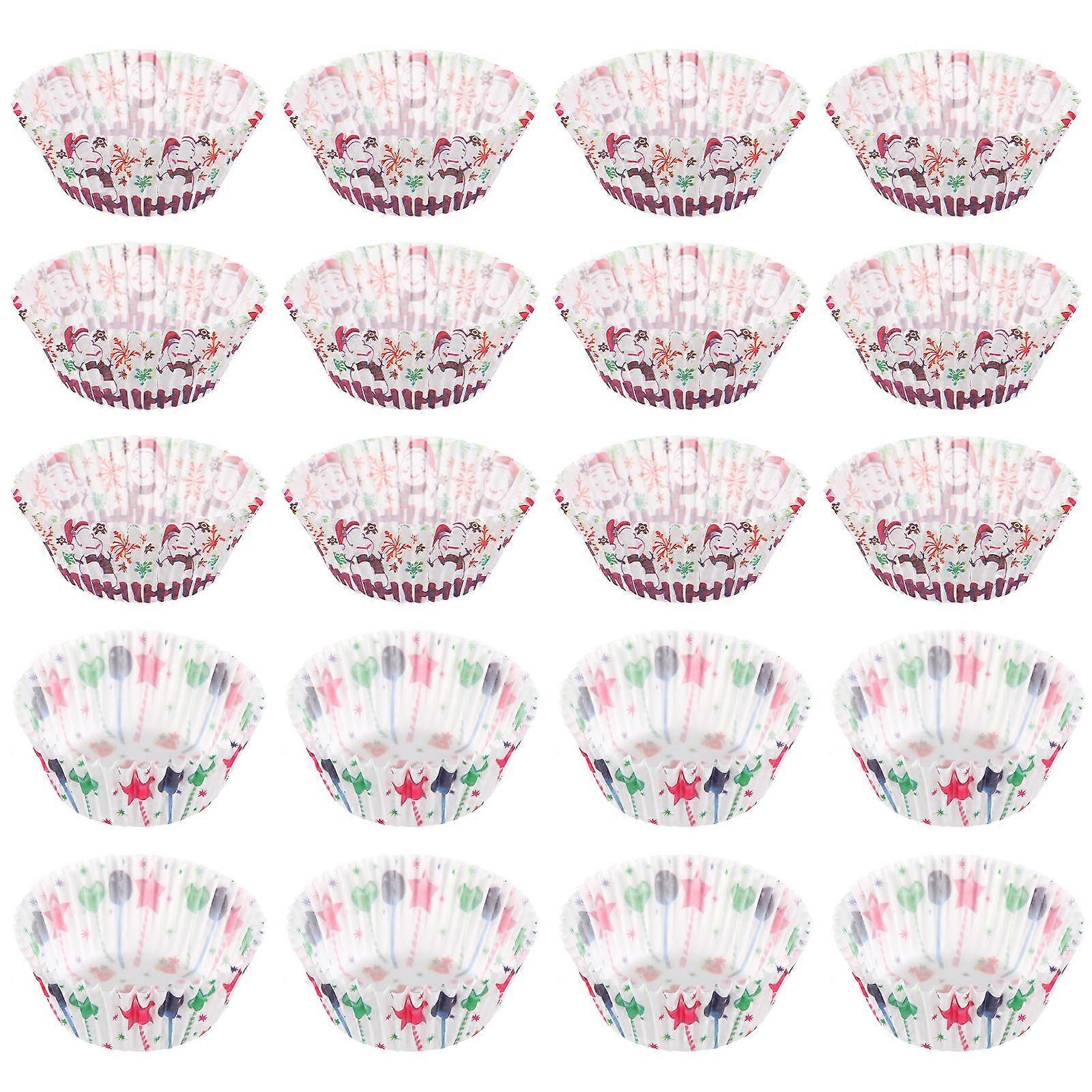 Grease-Proof Paper Baking Cupcake Cups Heat-Resistant 11X11CM Christmas Party 400Pcs
