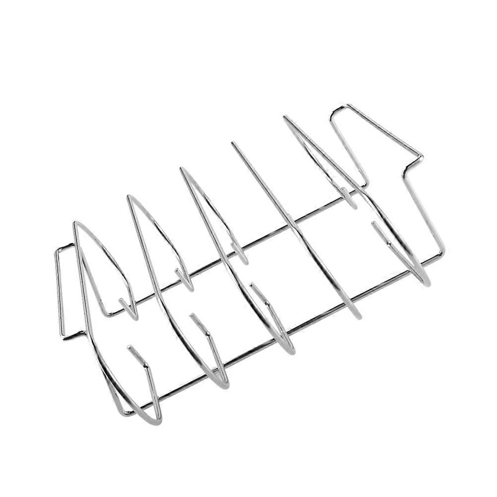 Stainless Steel Rib Rack Steak Barbecue Holder Durable Steak Rack Outdoor BBQ Tool