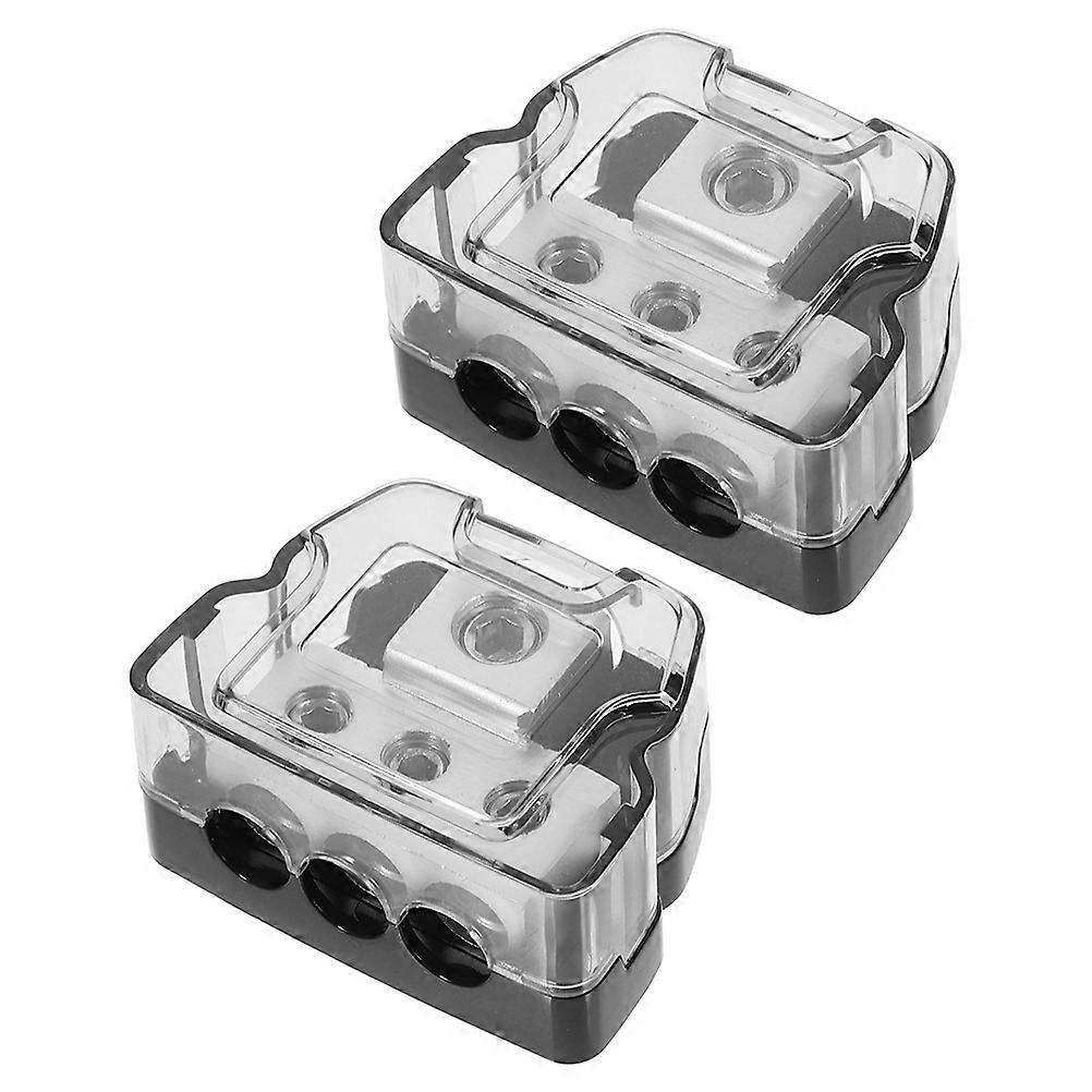 Amp Power Distribution Block Ground Distributor Car Owners Zinc Alloy Practical Design 2Pcs