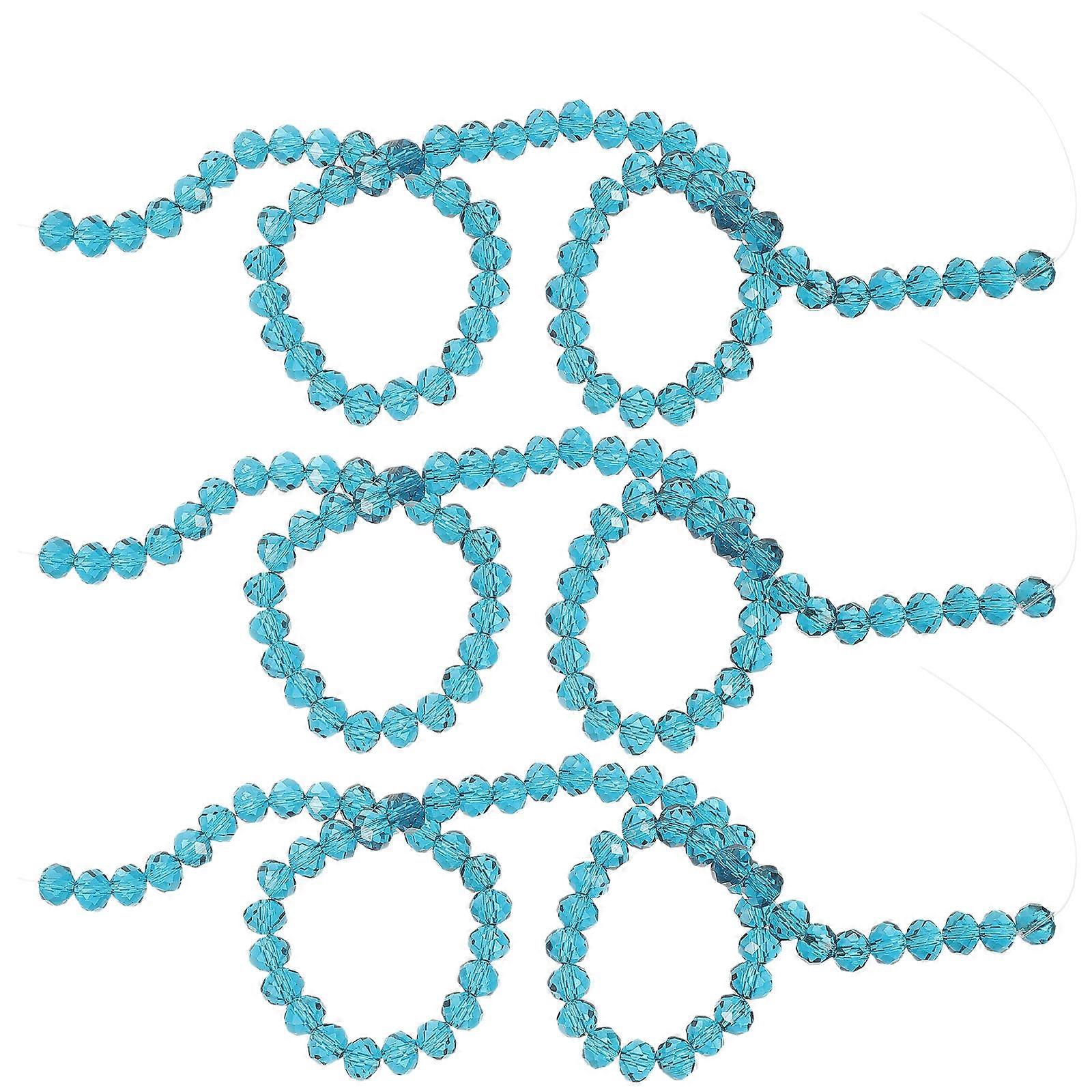 Crystal Glass Spacer Beads for Jewelry Making Supplies 3 Strips DIY Beads Set
