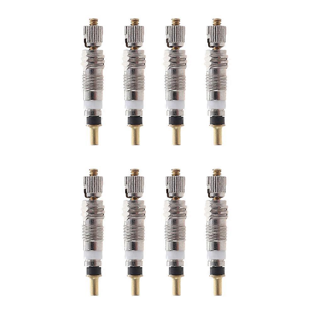 Copper Nickel-Plated Cores for Bike Use Replacing Leaking Valves 8pcs Silver