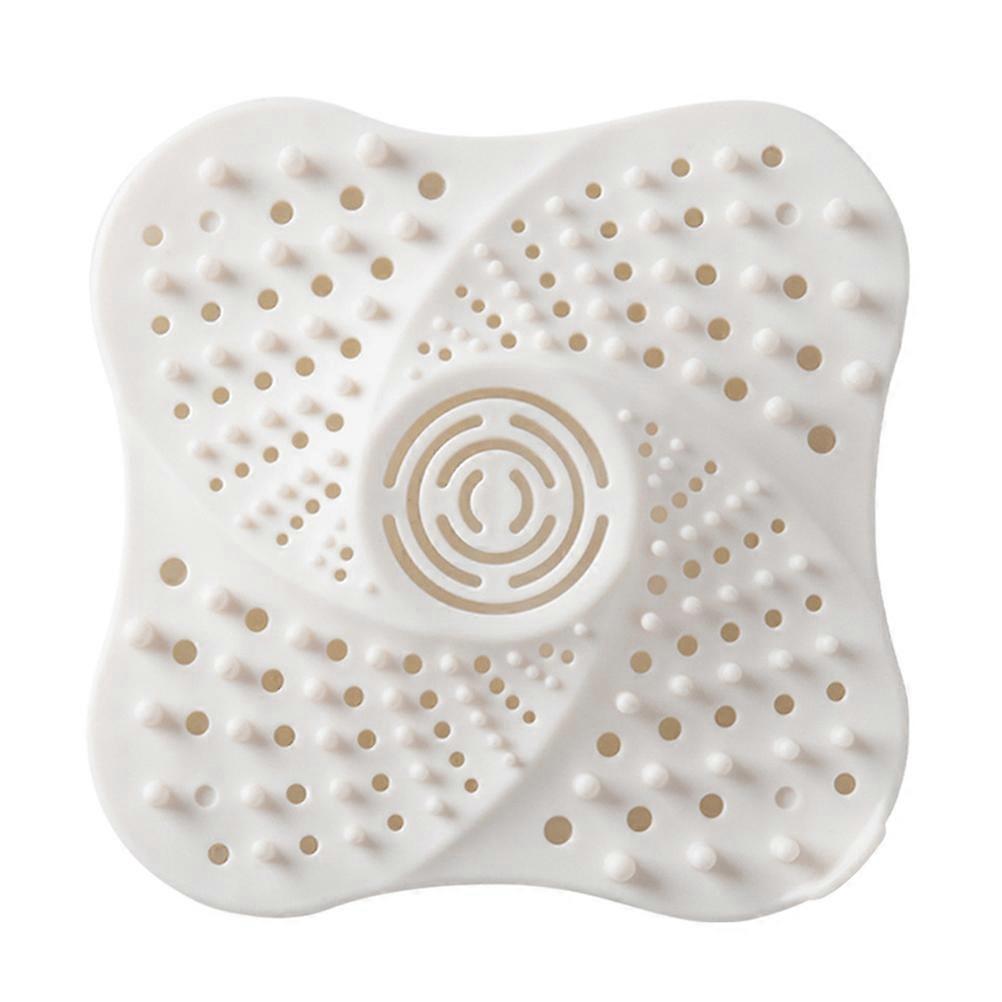 Shower Drain Hair Trap Efficient Drainage White 13X13cm Anti-Clogging Shield 3Set