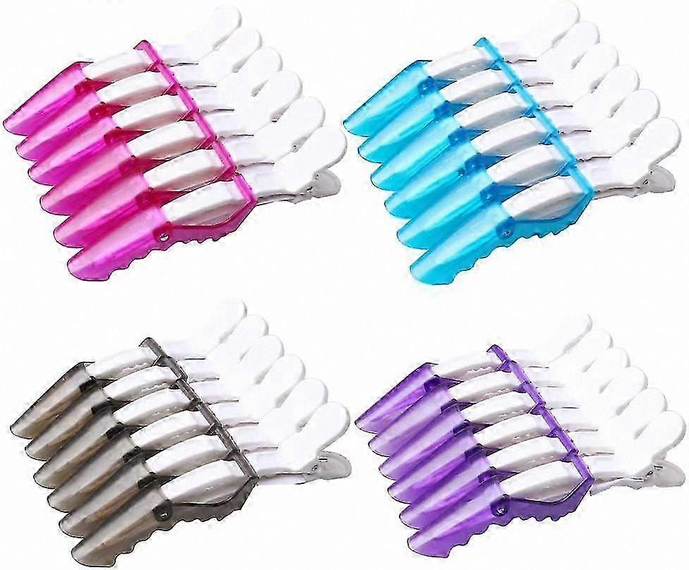 24-Pack Alligator Hair Clips for Styling