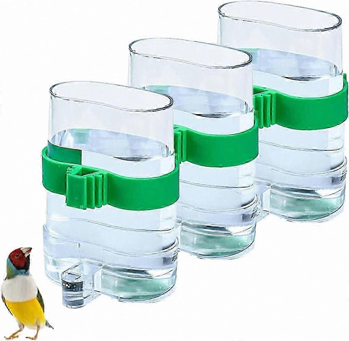Automatic Bird Water Dispenser 3-Pack Parrot Feeder Container Hydration Station for Birds