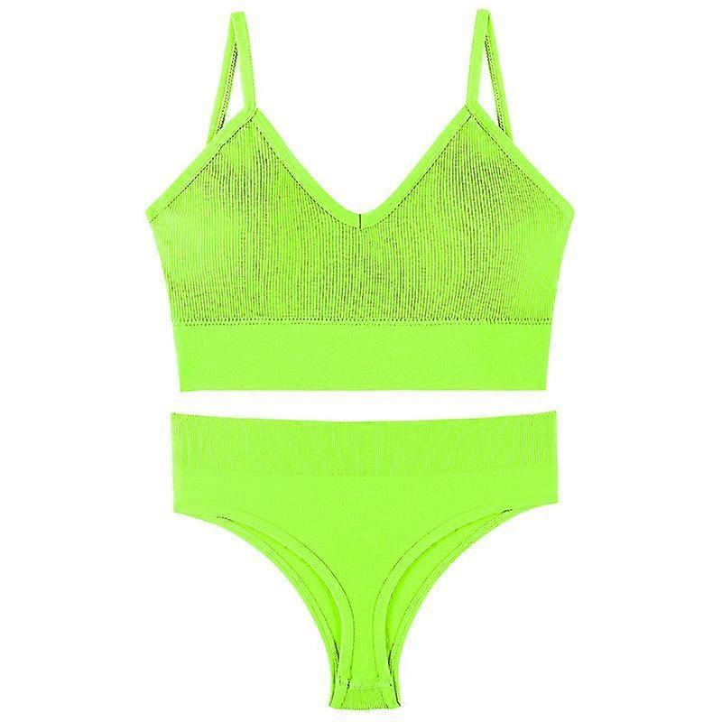 Underwear women's small chest gathered thin section no steel ring large size sports camisole triangle cup bra set