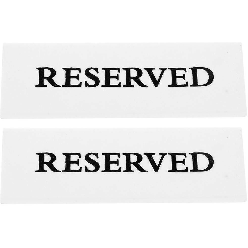 Reusable Restaurant Table Reserved Sign VShaped Acrylic White for Decoration Suitable for Detective Scenes 2Pcs
