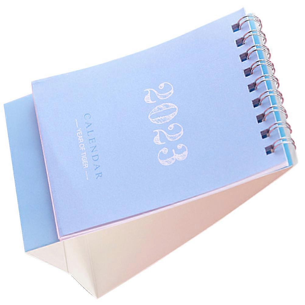 Skyblue Desktop Calendar for Home Use Paper Design 2023 Mini Desk Calendar 4.5 x 3.2 Inches