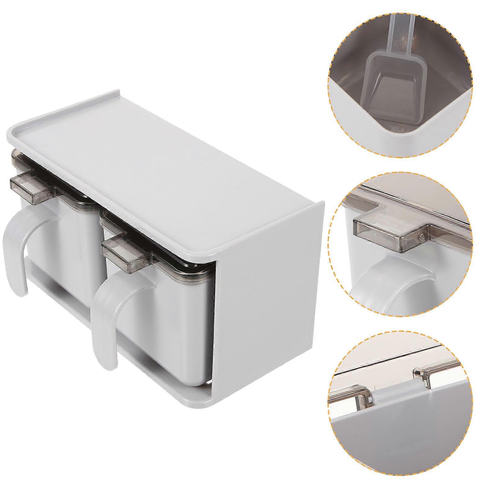 Sealed Seasoning Box Multi-Layered Seasoning Storage Box Hotel Use Material Condiment Storage Container 1 Set