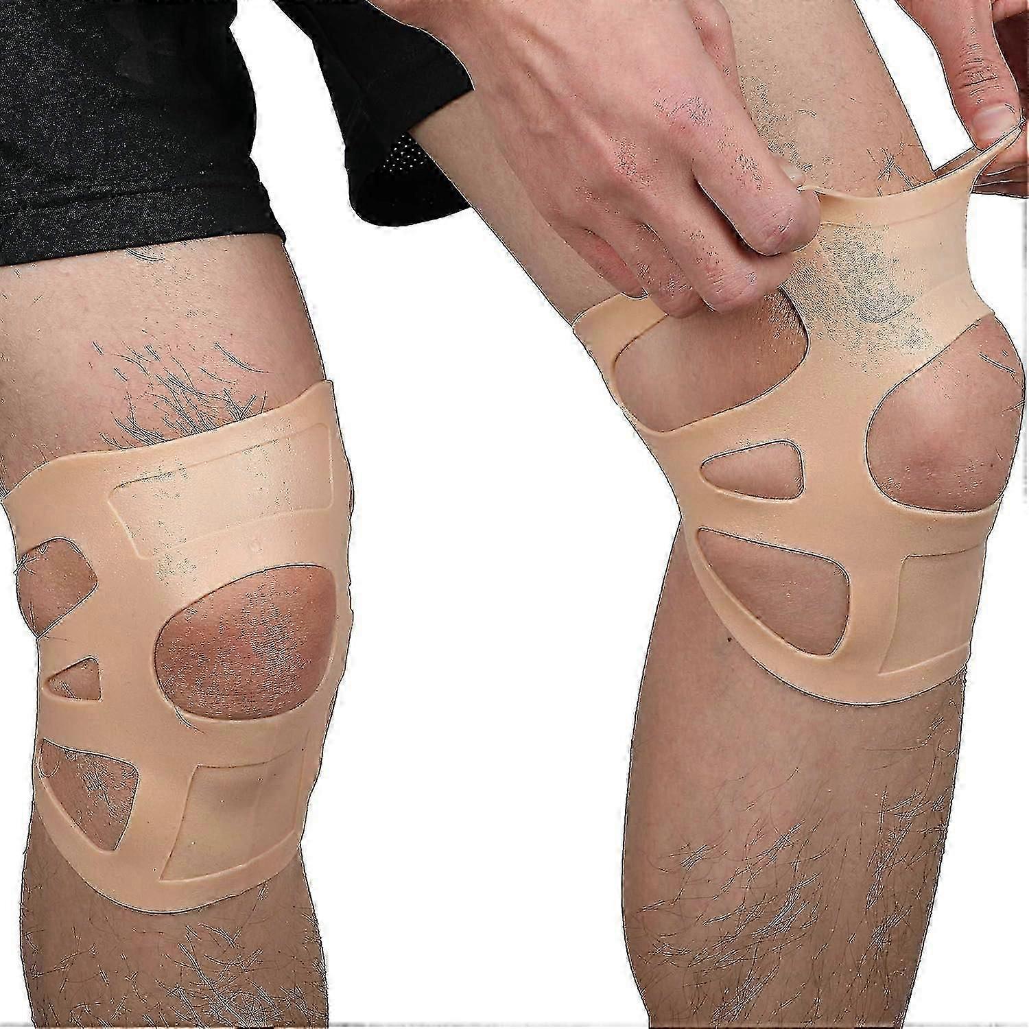 كم دعم دعامة الركبة - سيليكون وسادة ركبة رقيقة مقاومة للماء لتخفيف آلام التهاب المفاصل