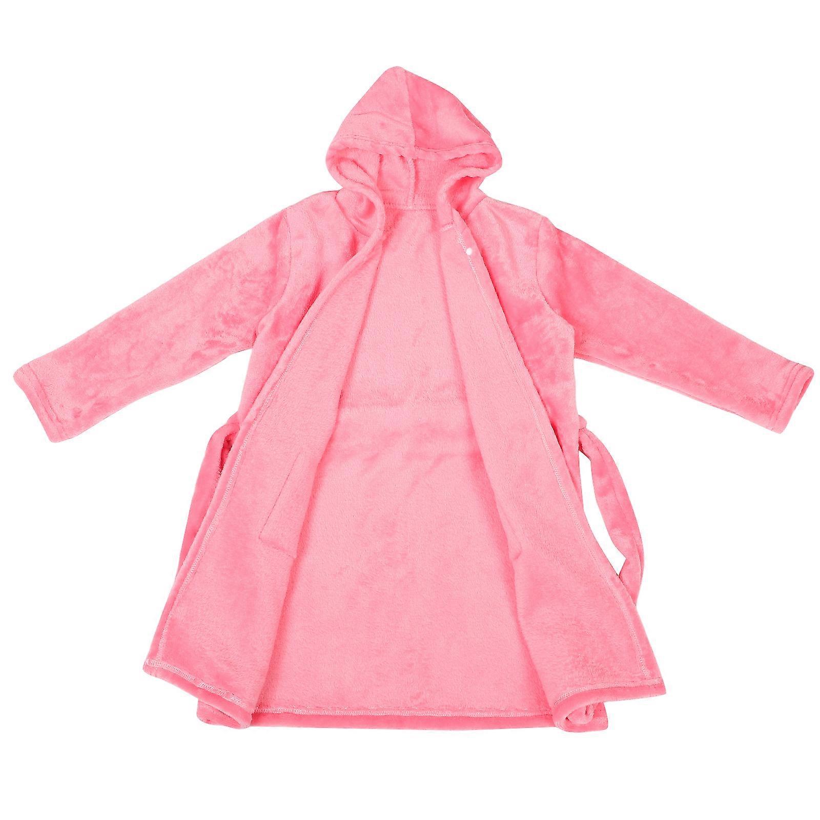 Girls House Coat Plush Robe For Toddlers Winter Bath Time Warmth Comfort 1Set