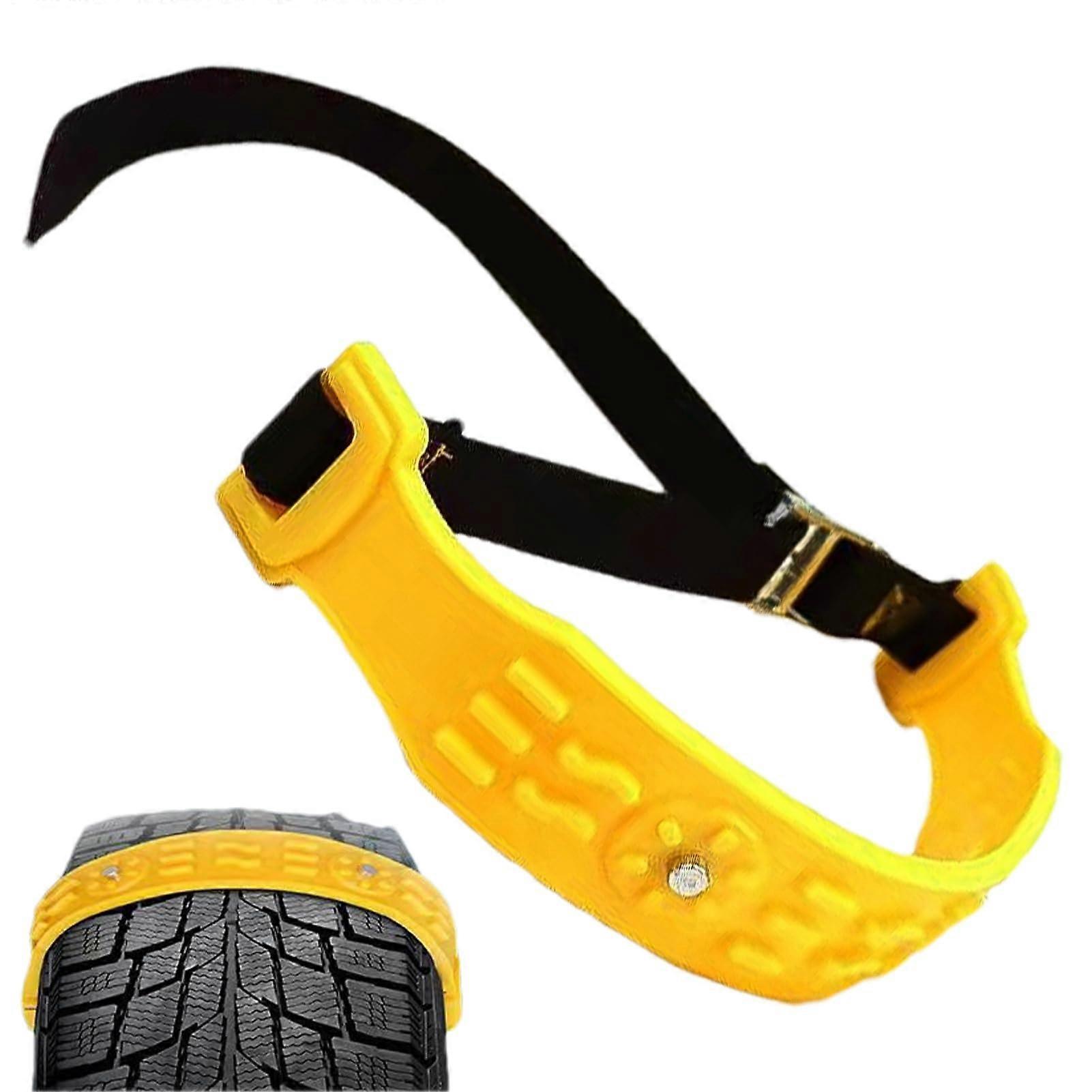 Snow Chains for Trucks and Cars, High Performance Tyre Chains with Anti-Skid Spikes, Quick Release System for Icy Highways
