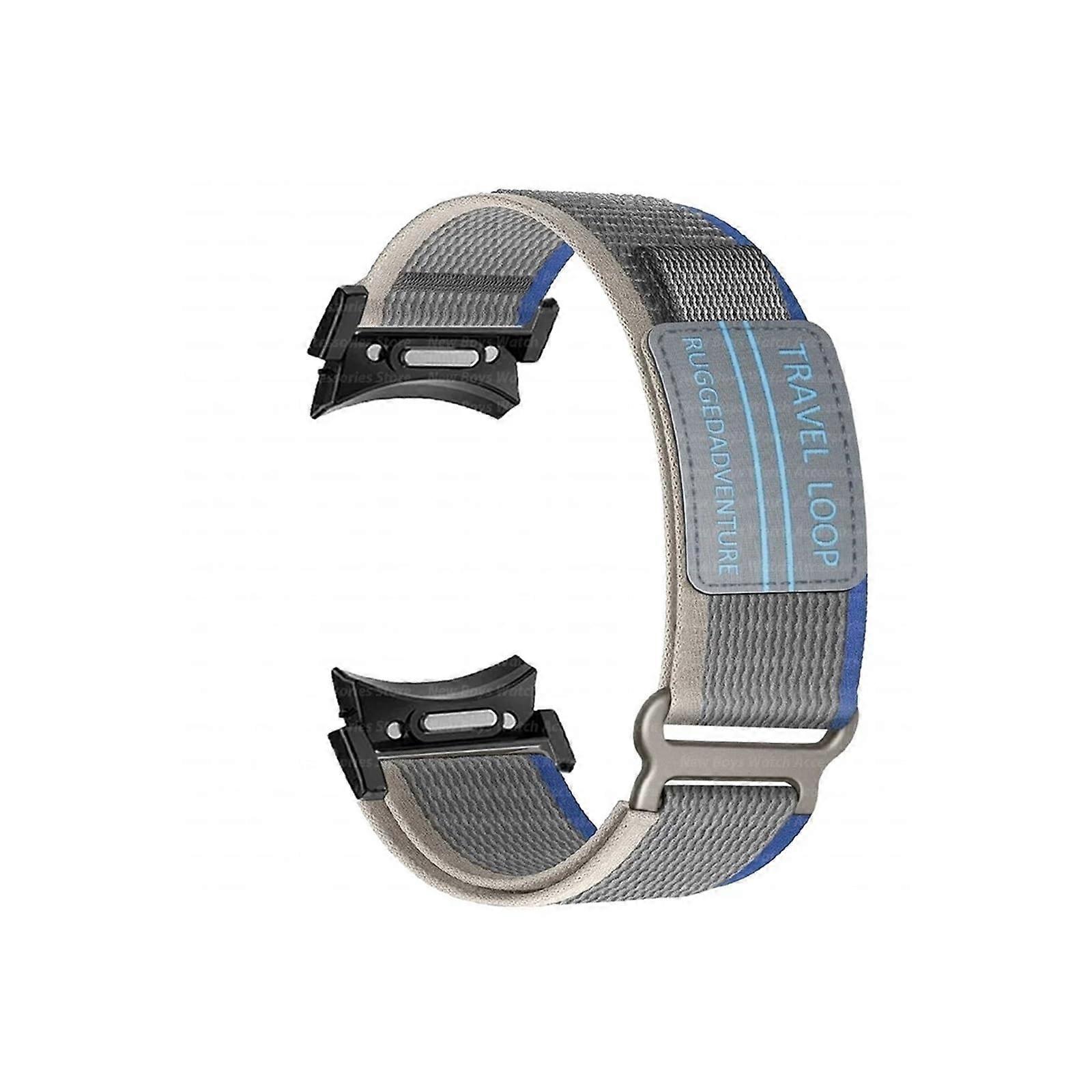 Strap Gapless Trail Loop Compatible With Samsung Galaxy Watch 4/5/6 (40/44/42/46/43/47/45mm) Grey/Blue/Black