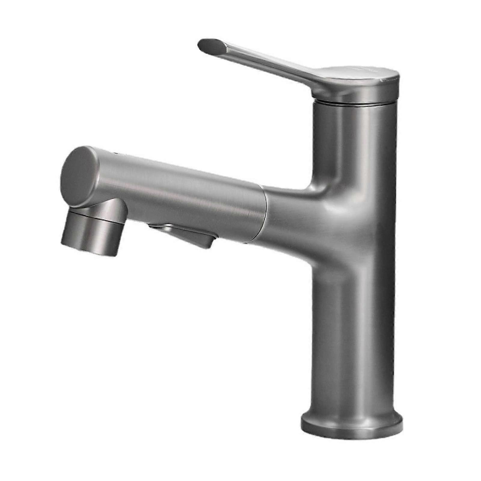Extendable bathroom faucet, retractable basin faucet, hot and cold mixer tap, brass with 3 water streams