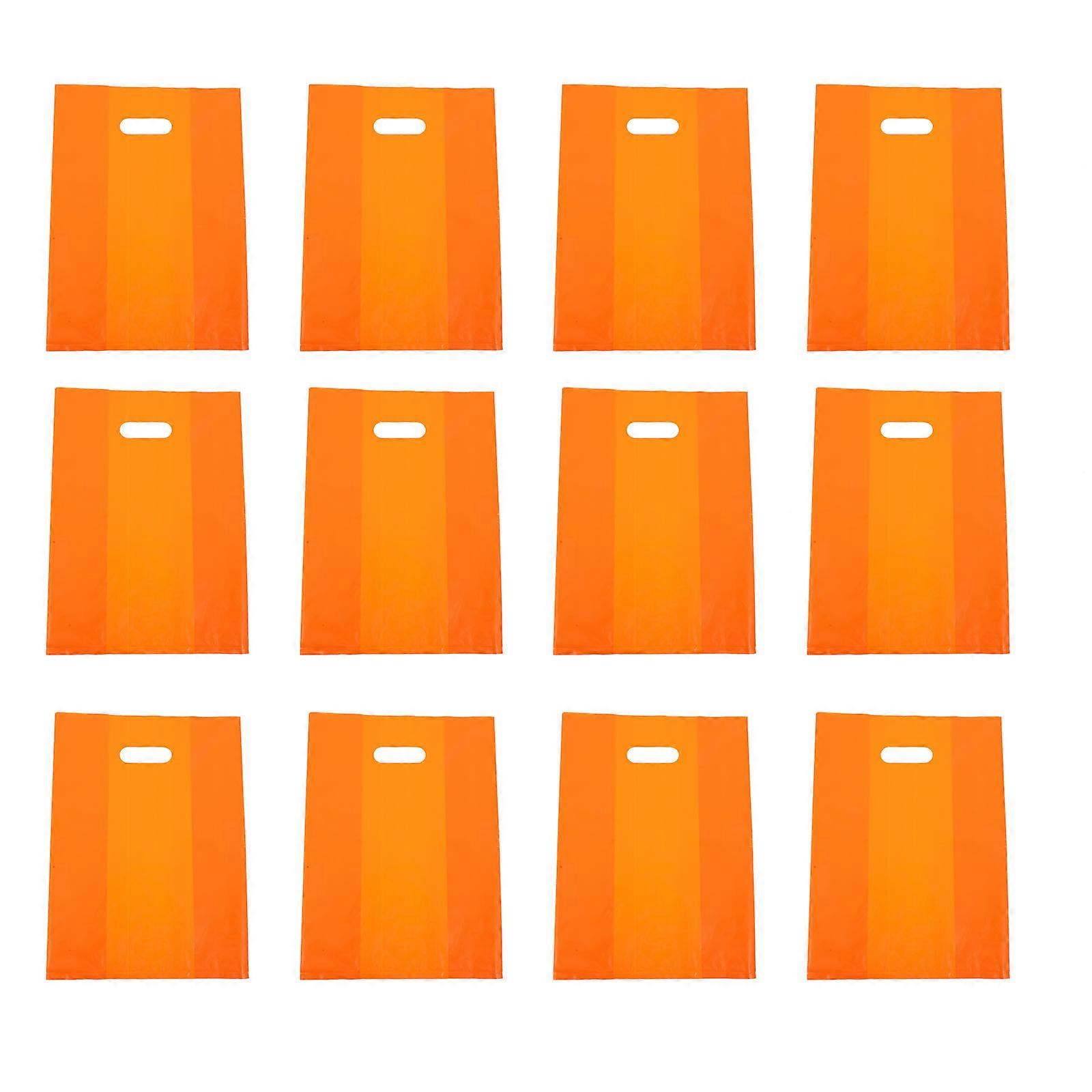 Multi-Purpose Tote Bags 50Pcs Packaging Orange Rectangular Simple Design For General Users In Restaurants And Gift Packaging