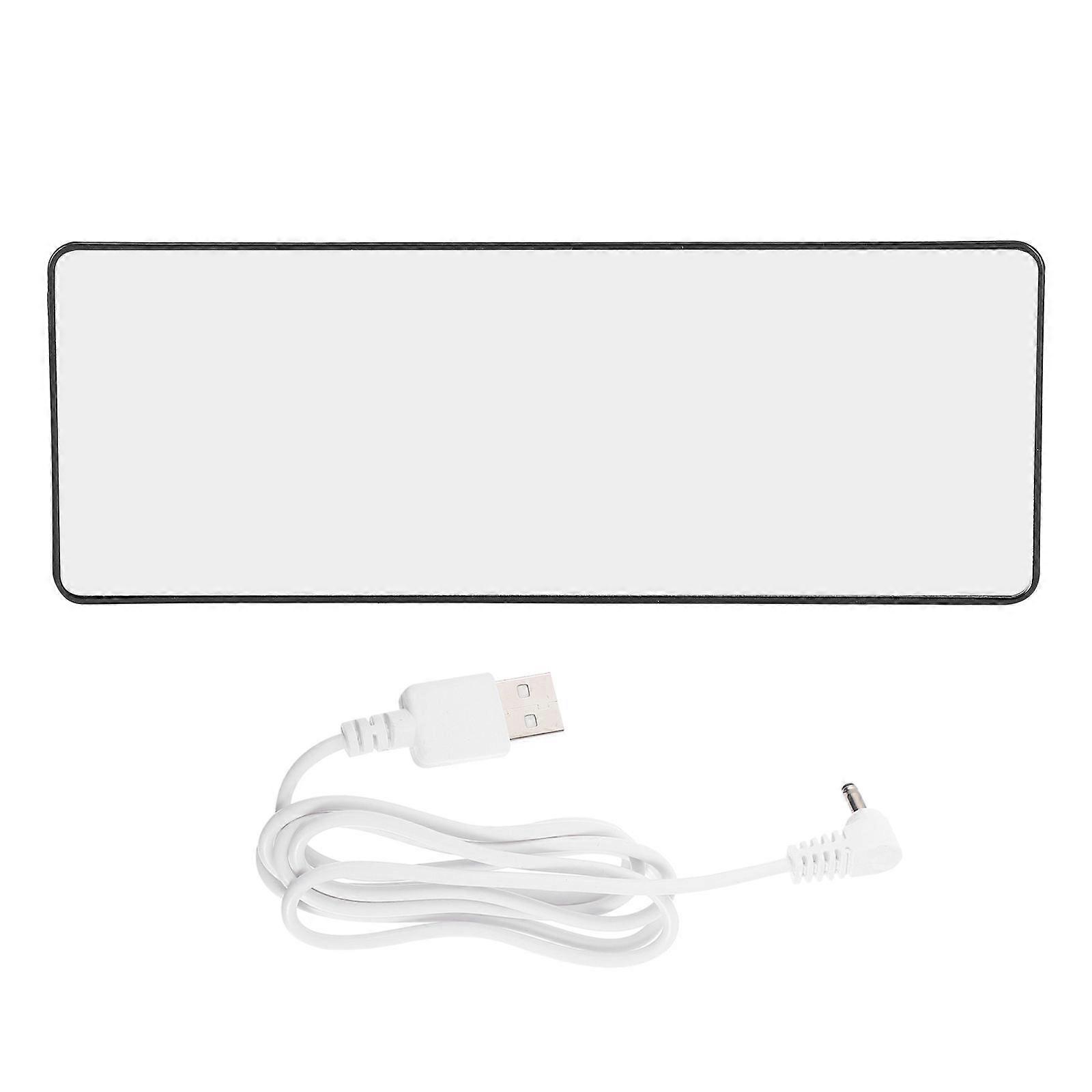 Multi-Function Alarm Clock Rectangular Simple Bedroom Decor White Led Light 16x6cm 1 Set