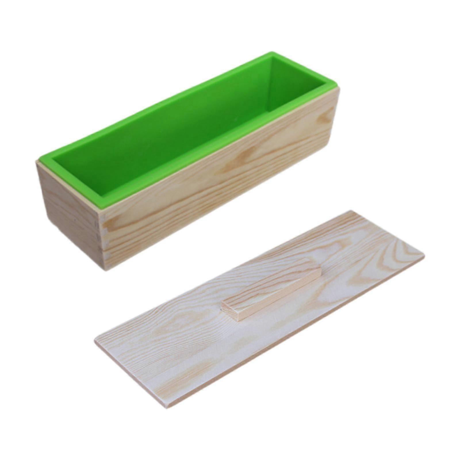 Rectangle Handmade Soap Casting with Wood Box, Soap Loaf Bar Making Casting for