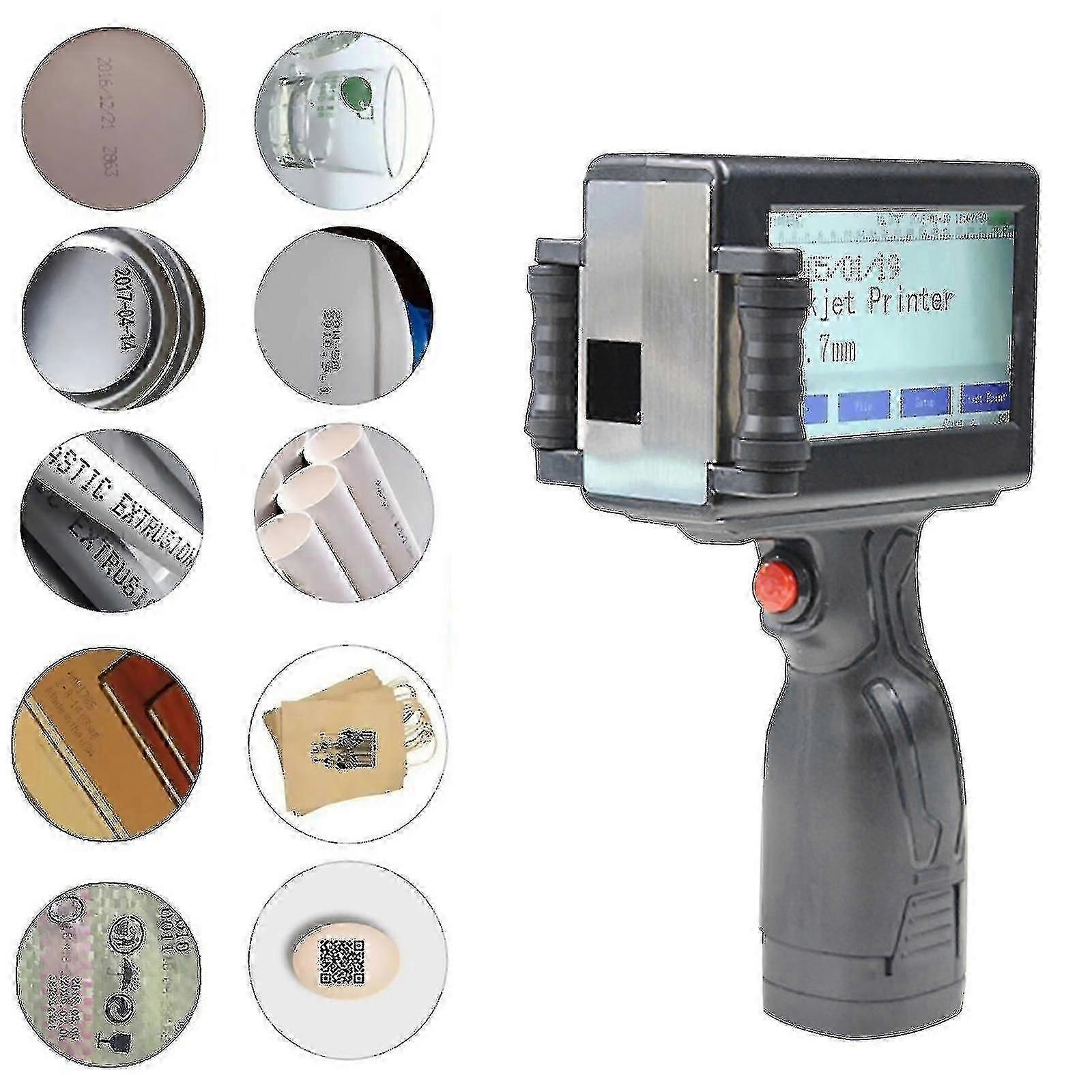 Portable touch screen printer for labels and QR codes