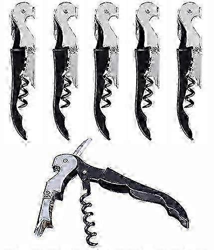 Professional Waiter's Corkscrew with Foil Cutter - 5-Pack Wine and Beer Opener Set for Bartenders & Wine Enthusiasts