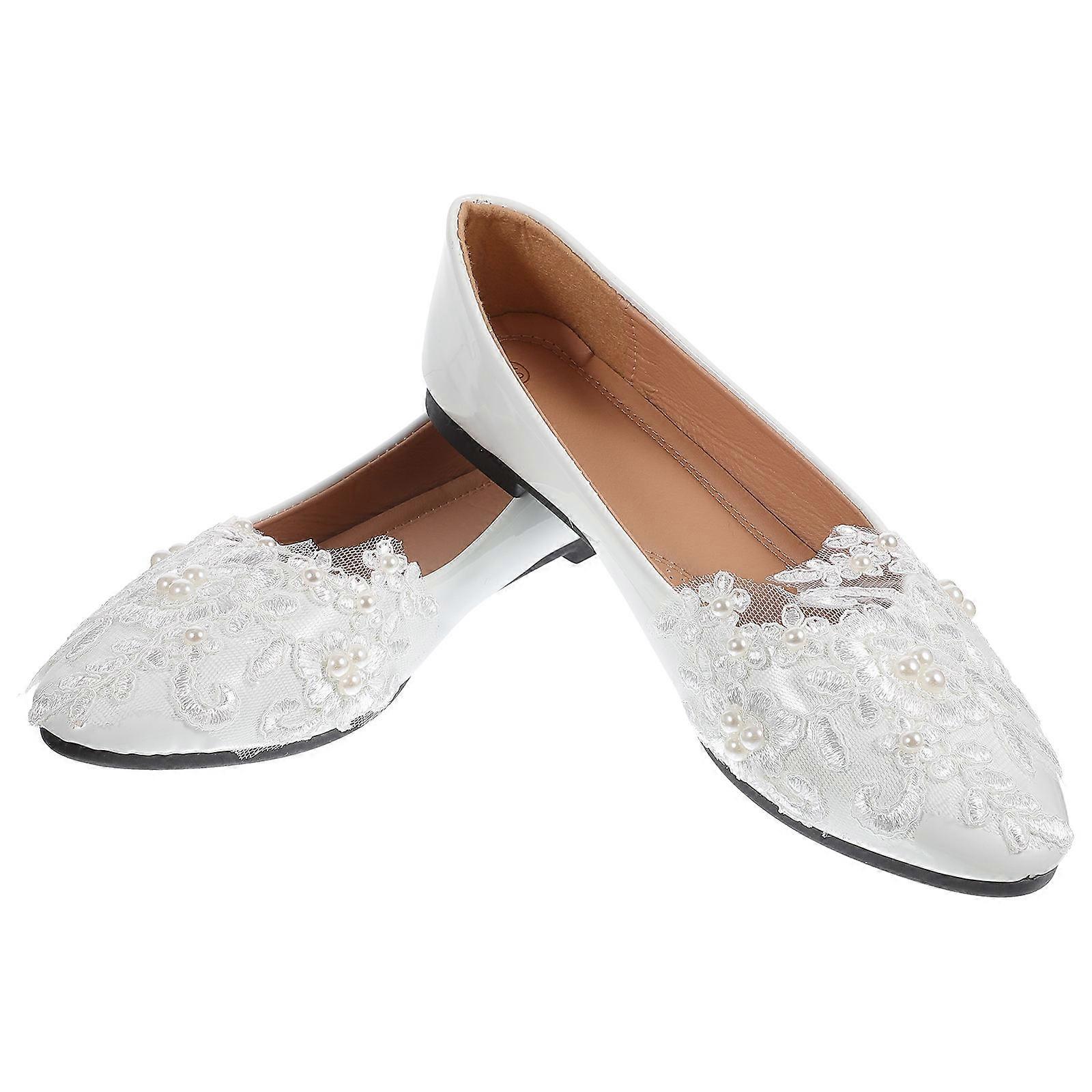 Handmade Bridal Flat Shoes with Lightweight and Breathable Features for Daily Wear