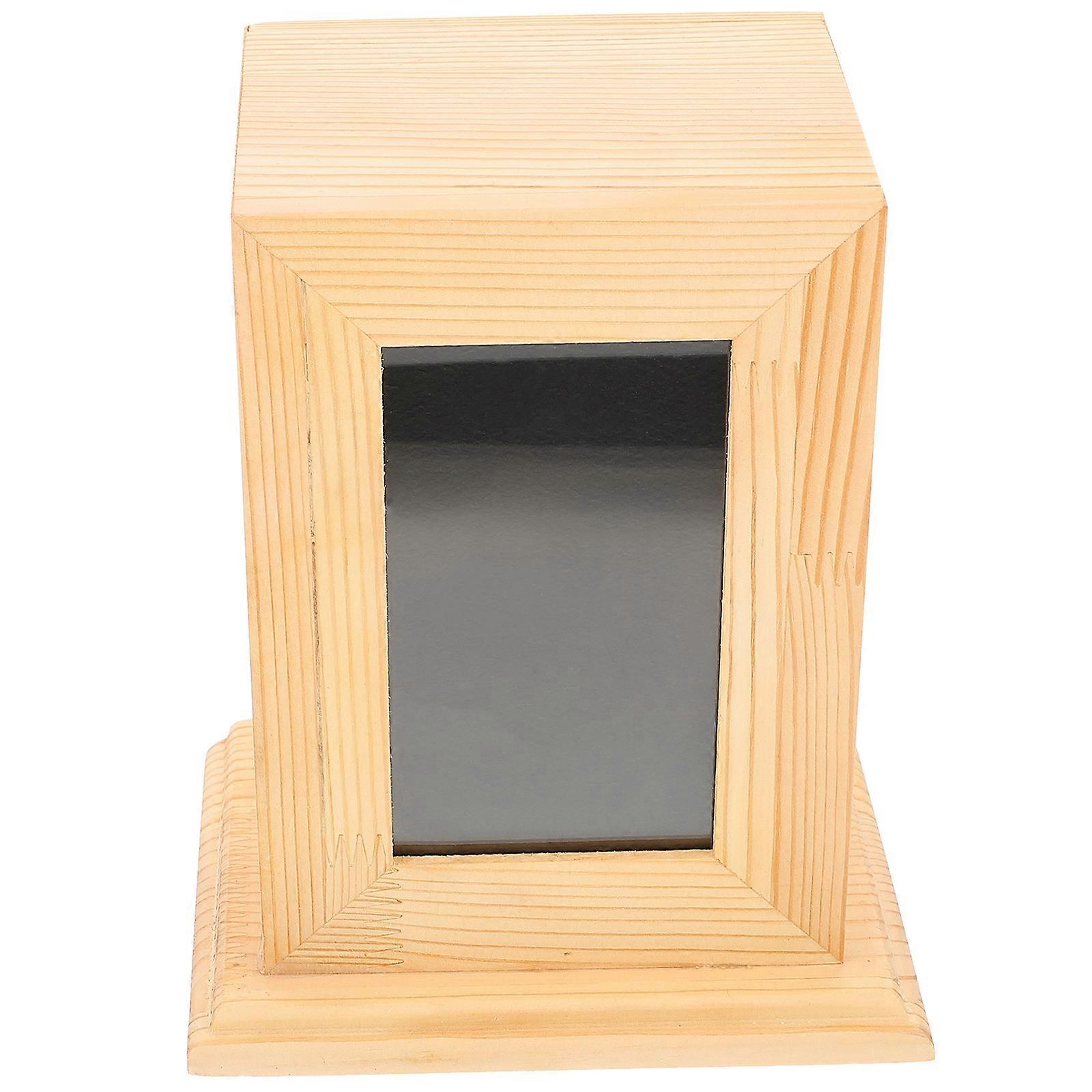 Handmade Pet Urn for Small Dog and Cat Ashes with Smooth Khaki Surface Synthetic Material Storage