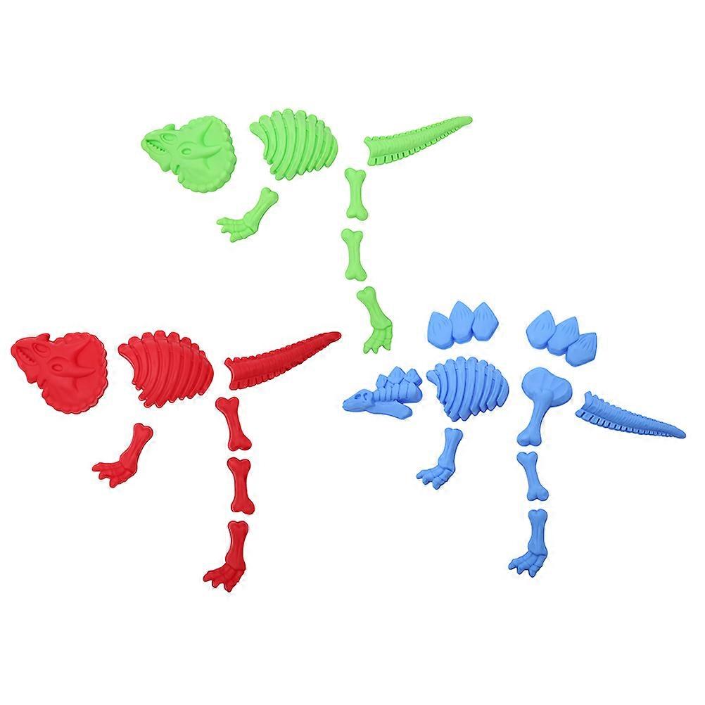 Beach Sand Toy Dinosaur Assembly Hands On Ability Enhancement Small Size 3Pcs