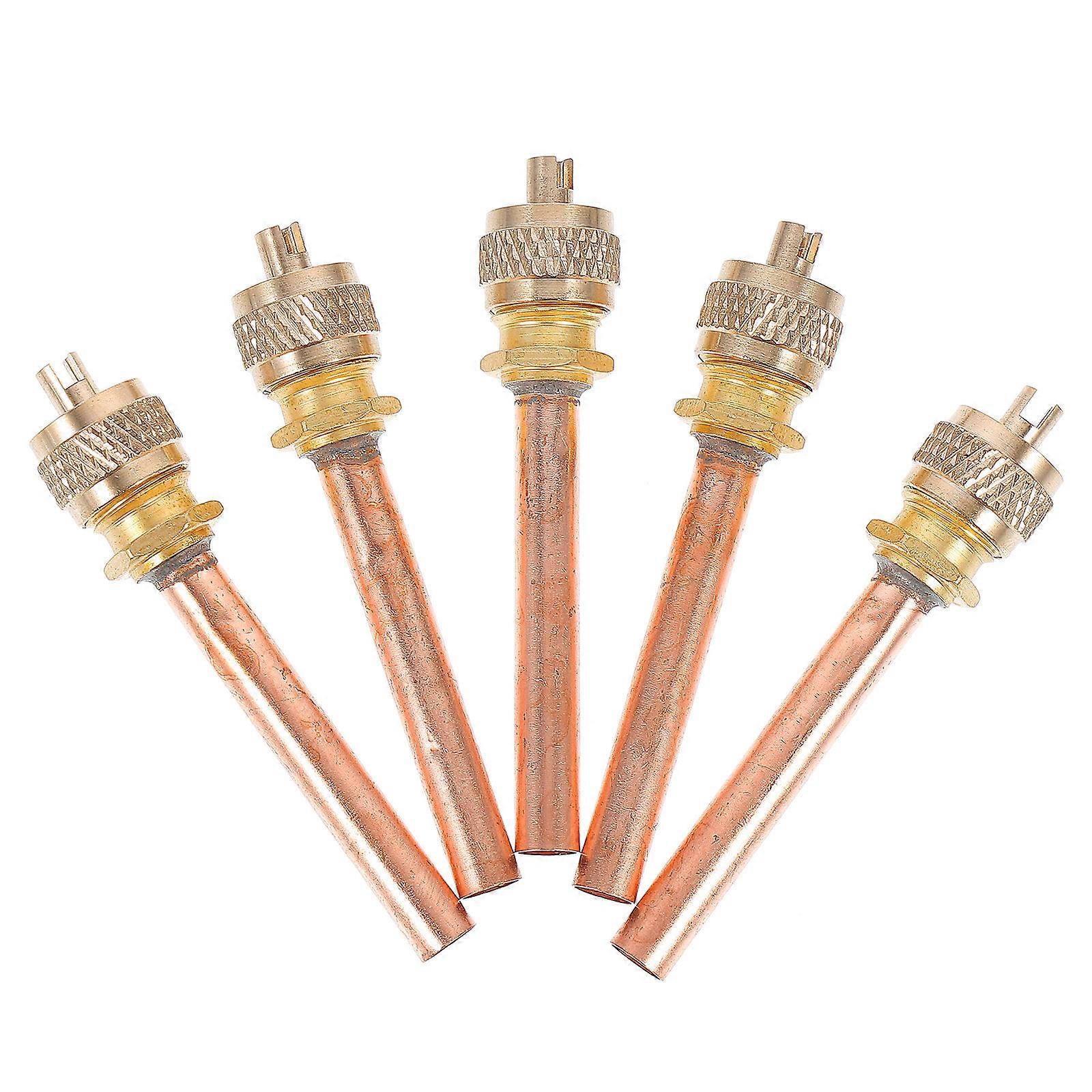 صمامات الوصول لمكيف التبريد صمامات خدمة ملحقات مكيف الهواء صيانة النحاس 6.3x2.5x2.5 سم 5 قطع