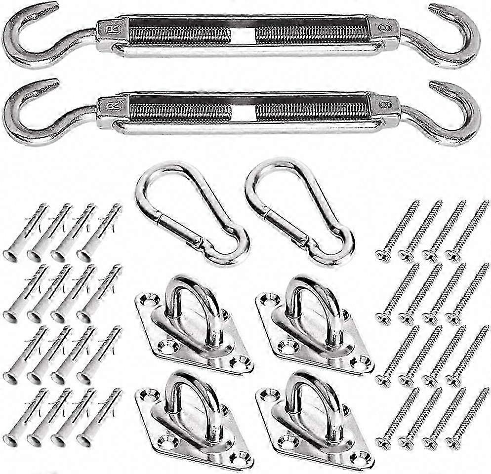 Shade Sail Fixing Kit, Stainless Steel Shade Sail - for Secure Installation of Square and Triangular Awnings
